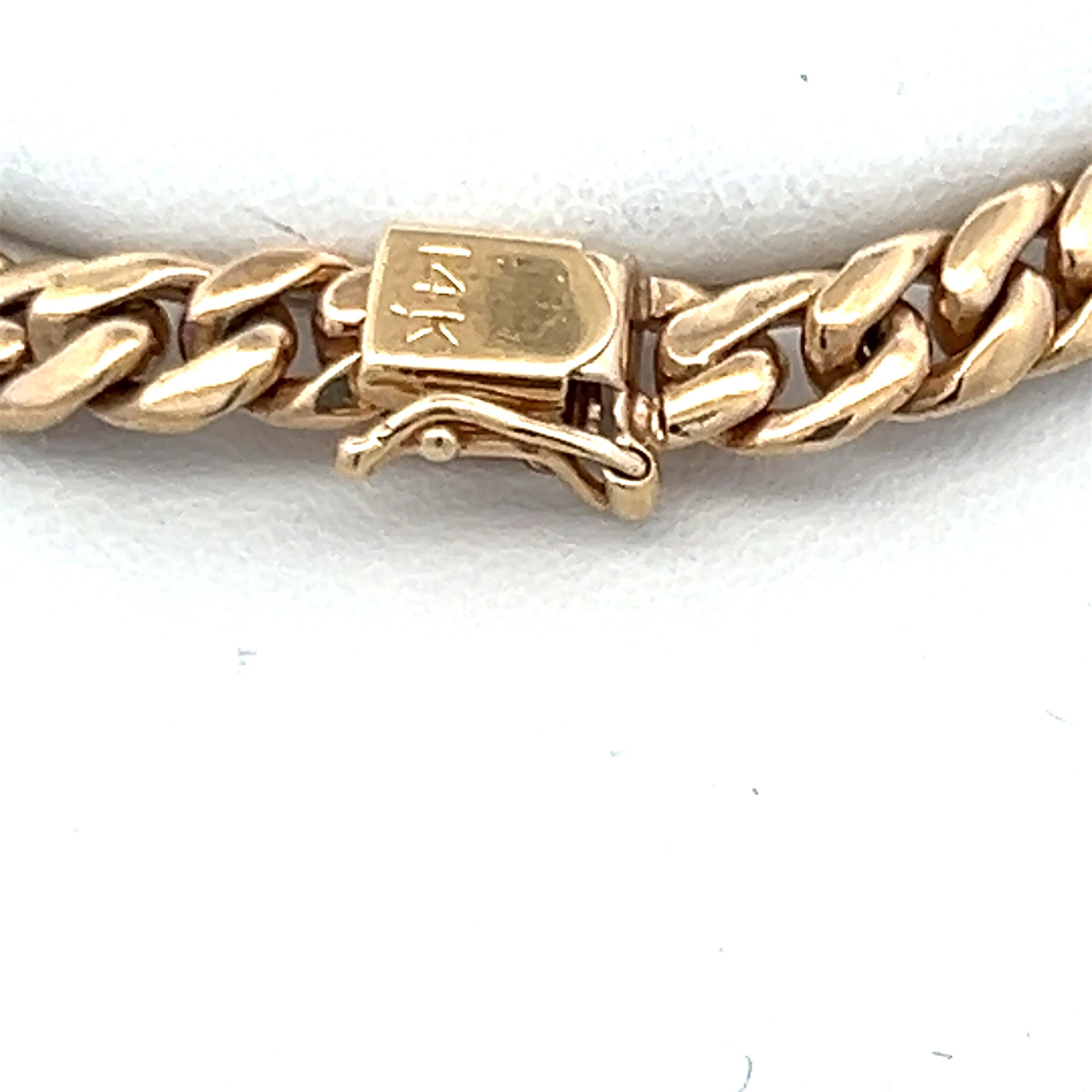 Collier pendentif vintage en or jaune 14 carats 66,68 grammes en vente 4