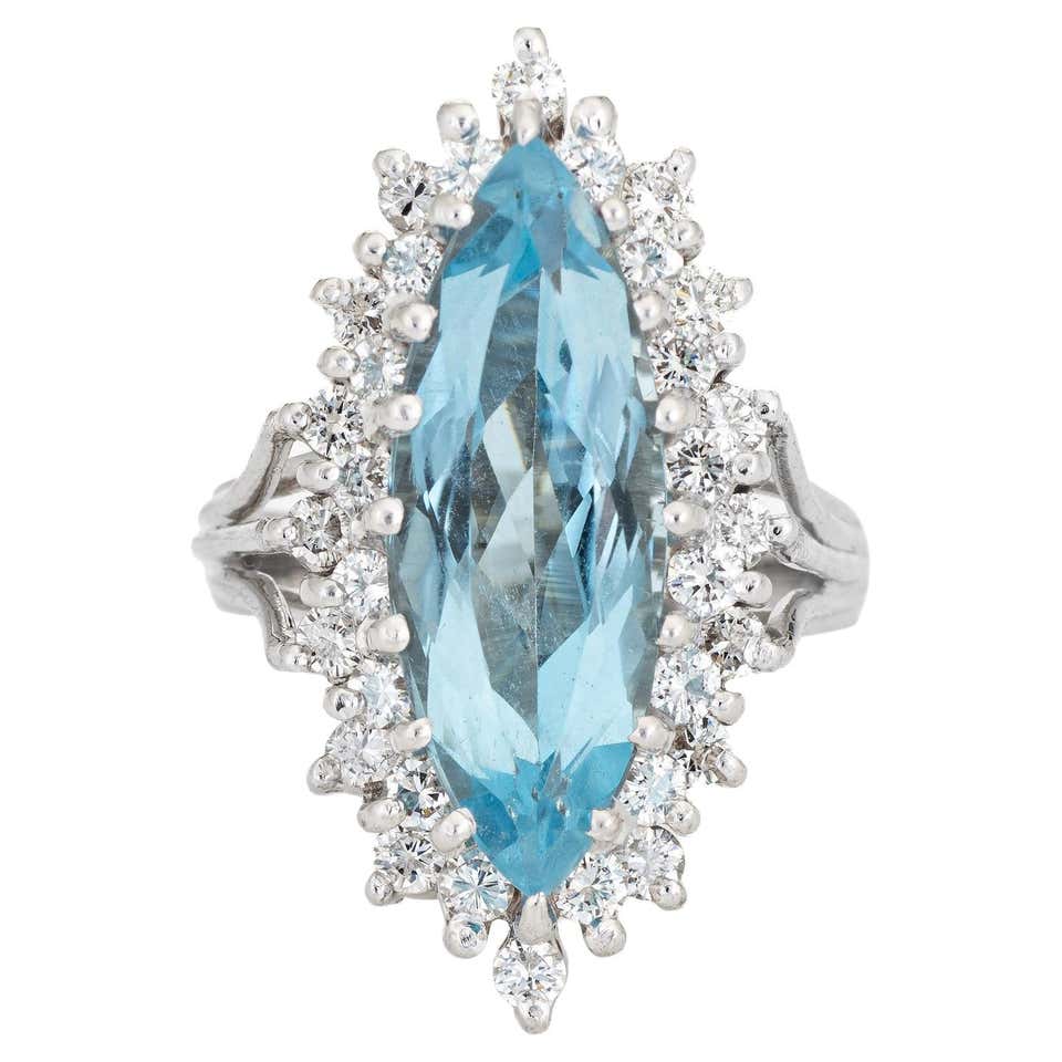 H Stern 13ct Aquamarine Ring Vintage 18k White Gold Fine Jewelry Brazil ...