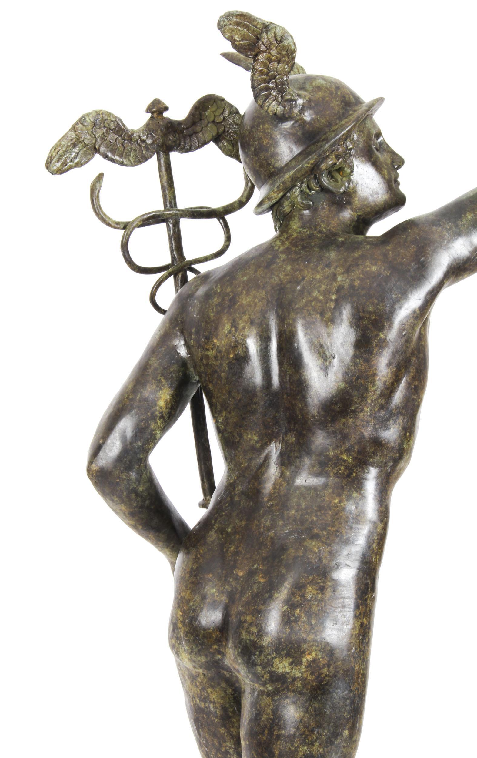Vintage Bronze Sculpture of Mercury Hermes, 20th Century 1