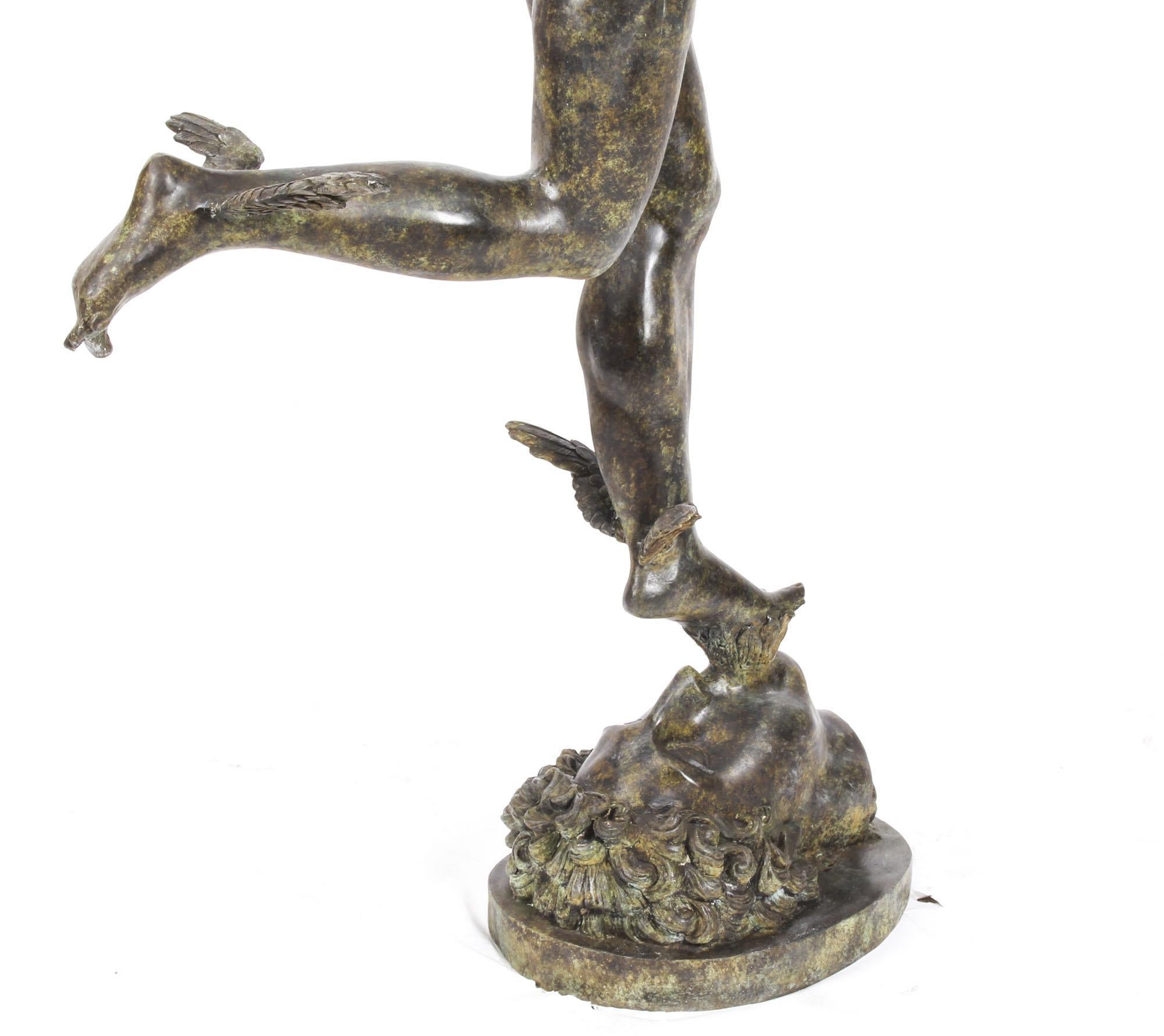 Vintage Bronze Sculpture of Mercury Hermes, 20th Century 3