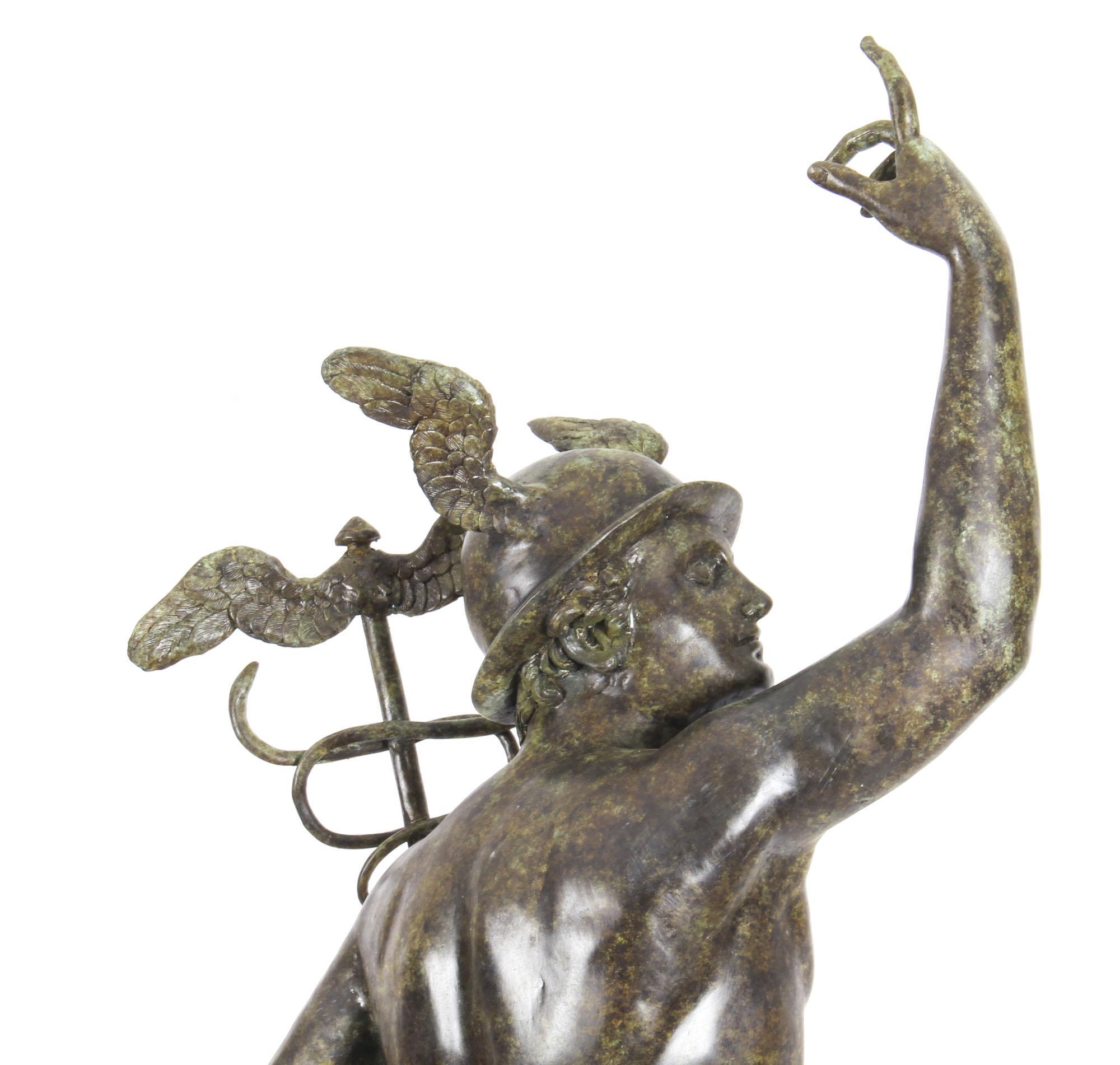 Vintage Bronze Sculpture of Mercury Hermes, 20th Century 5