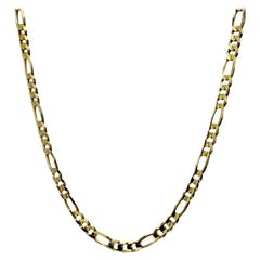 Vintage 6mm Figaro Link Chain Necklace 14k Italy 16 Inch