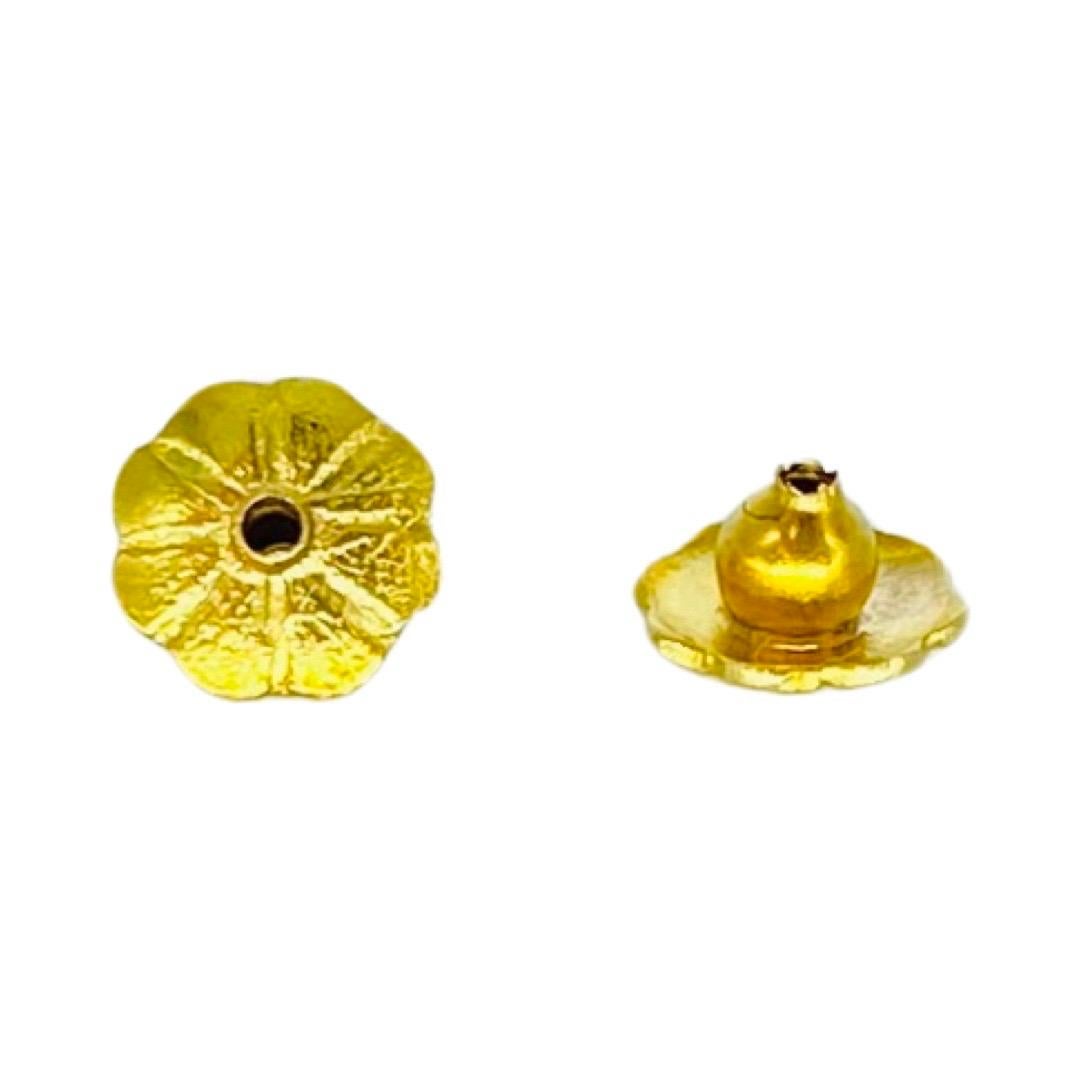 Boucles d'oreilles pendantes en or 18k avec nœud papillon en pierres précieuses Améthyste et Citrine 7 carats en vente 4