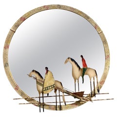 Miroir mural vintage Curtis Jere des années 70