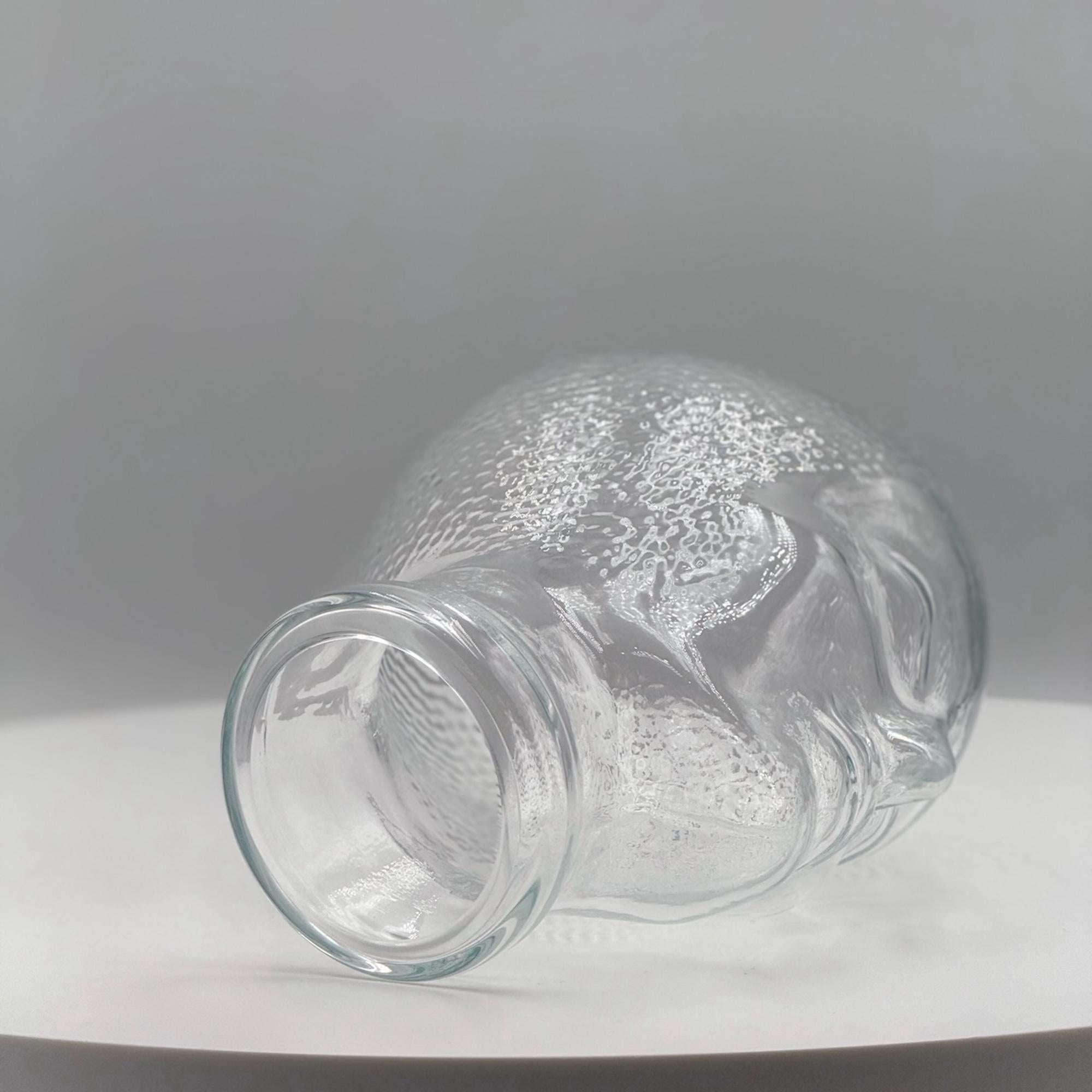 Escultura vintage de cabeza de cristal de los años 70 - Pieza decorativa inusual fabricada en Alemania 4