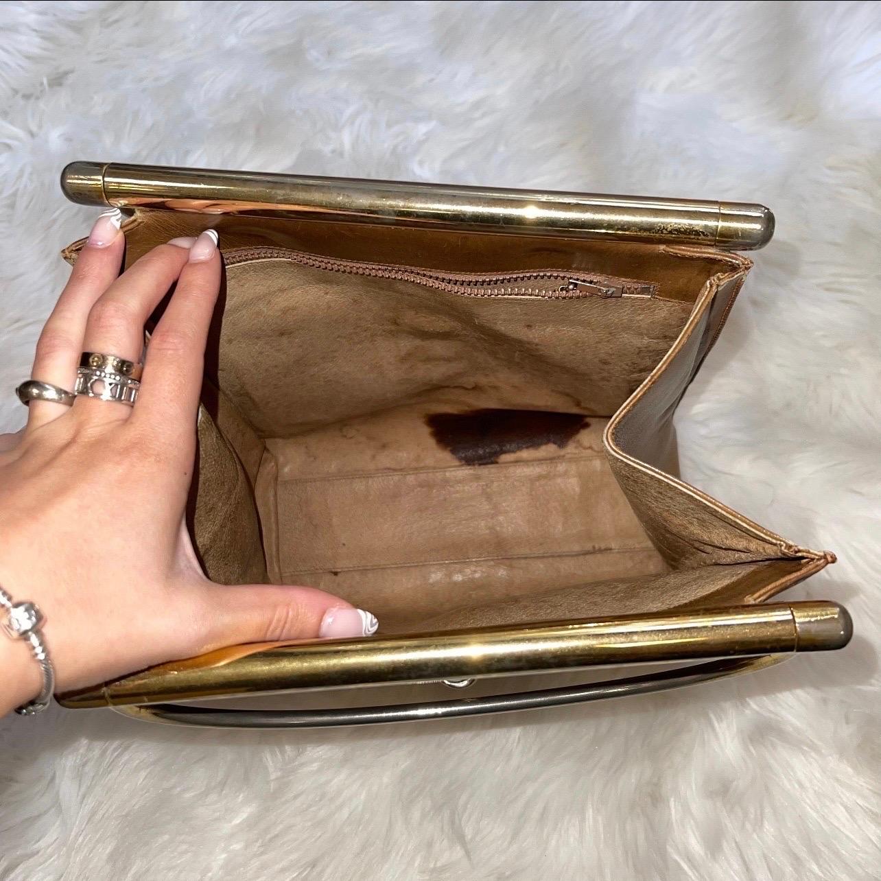 Gucci Horsebit/Metal Handle Tote Bag aus braunem Leder, 70er Jahre 1