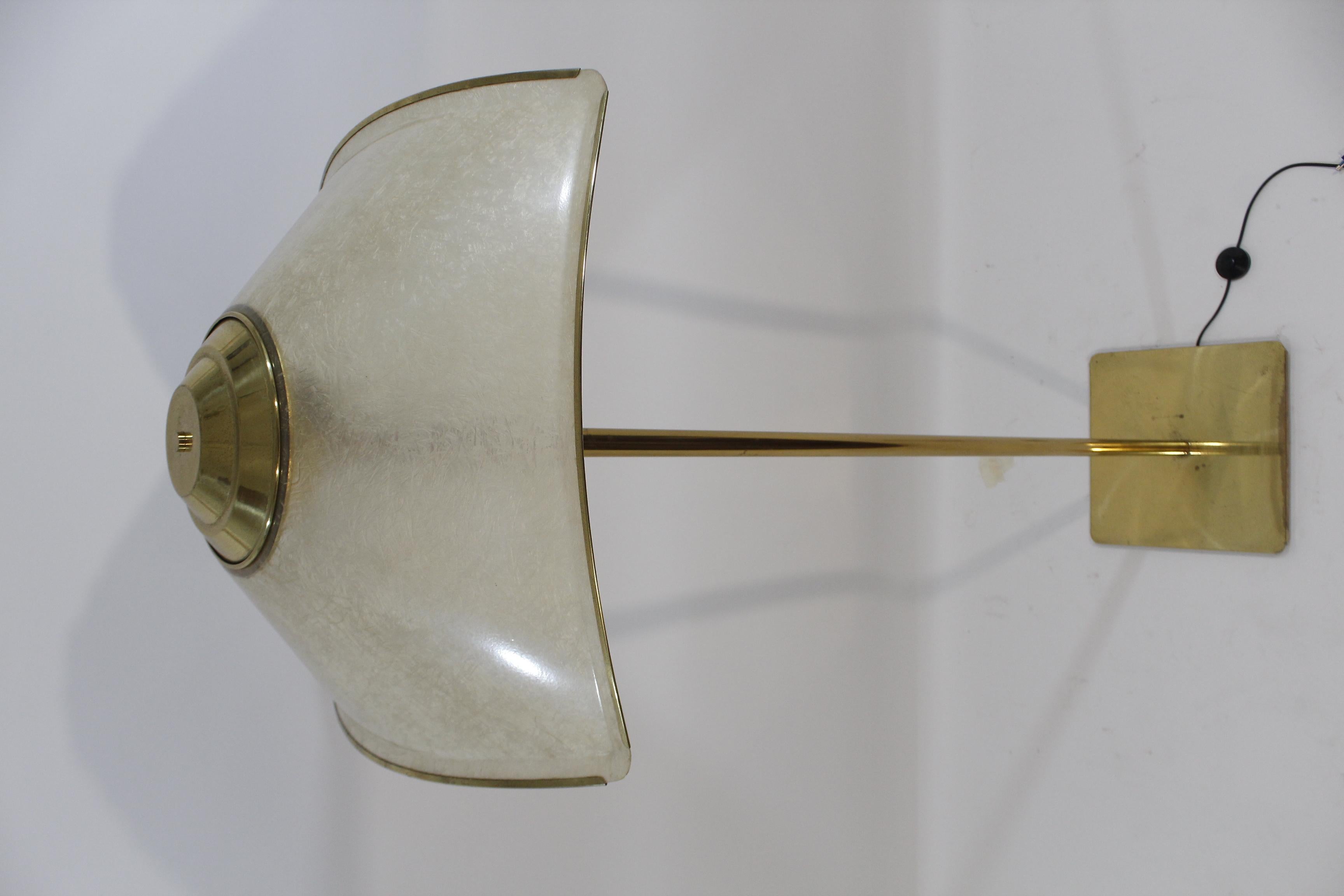 Vintage 1970s italian brass Lamperti floor lamp For Sale 6