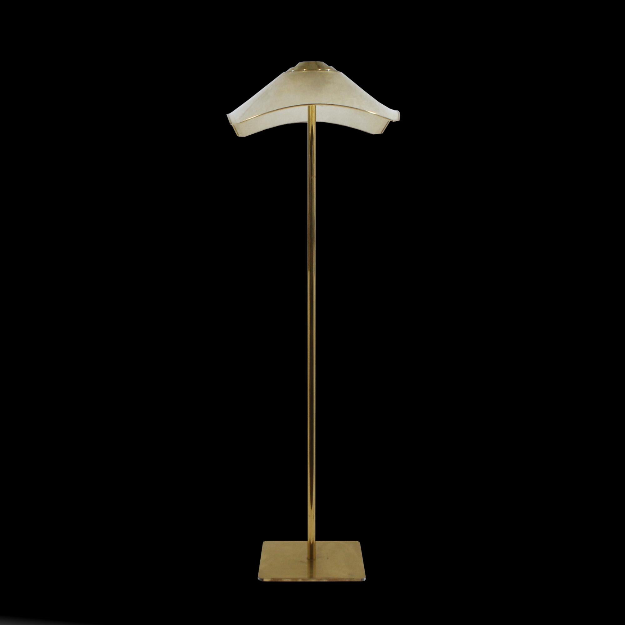 Vintage 1970s italian brass Lamperti floor lamp For Sale 9