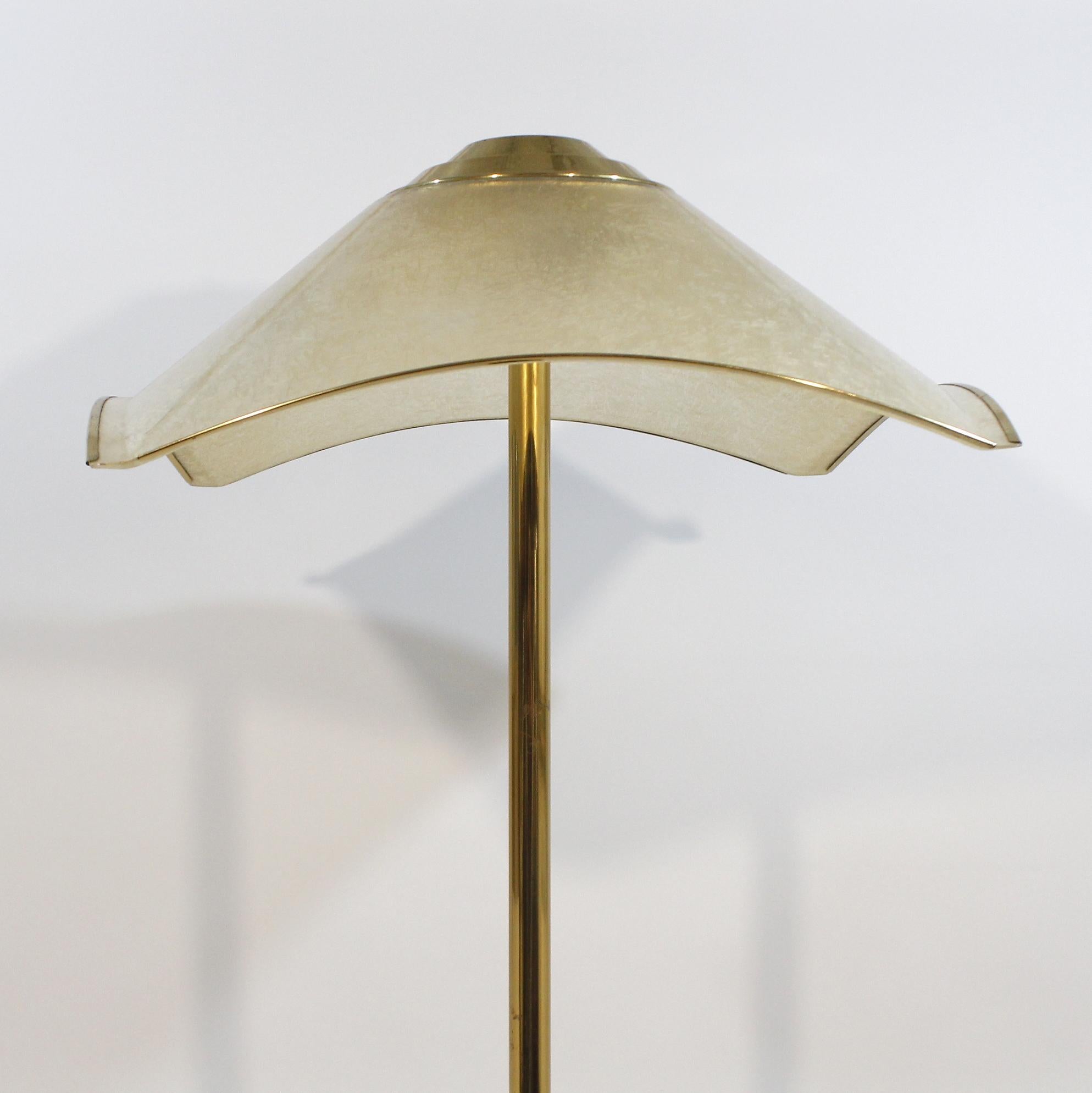 Mid-Century Modern Vintage 1970s italian brass Lamperti floor lamp For Sale