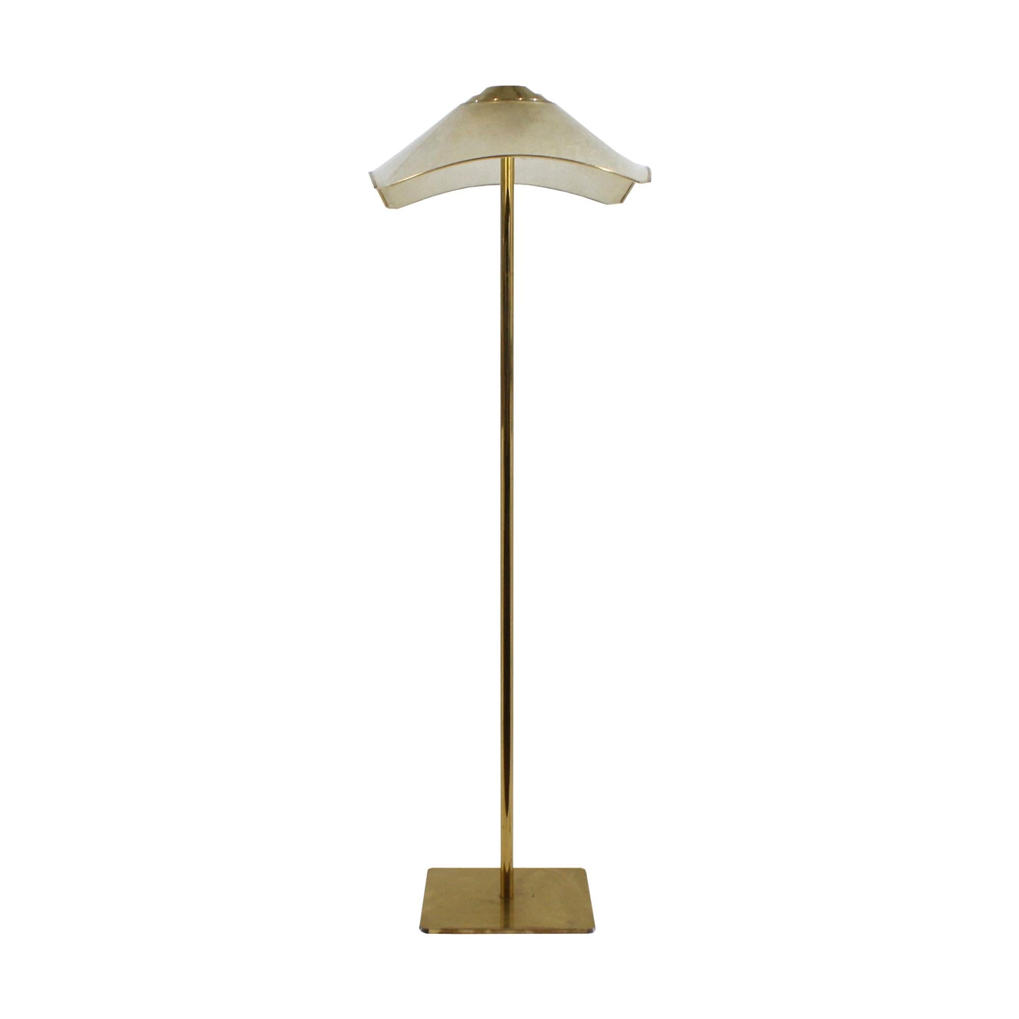 Vintage 1970s italian brass Lamperti floor lamp For Sale