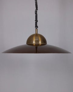 Vintage 1970s Italian-designed metal rolling chandelier