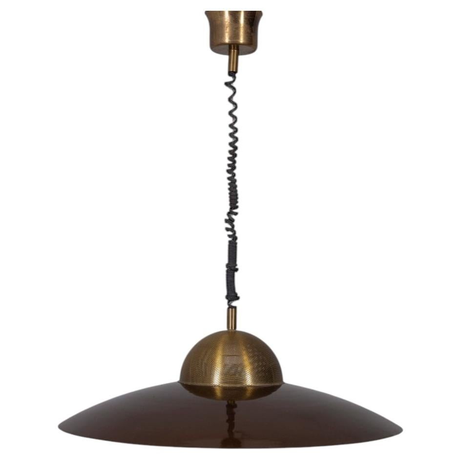 Vintage 1970s Italian-designed metal rolling chandelier