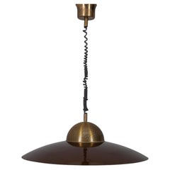 Vintage 1970s Italian-designed metal rolling chandelier