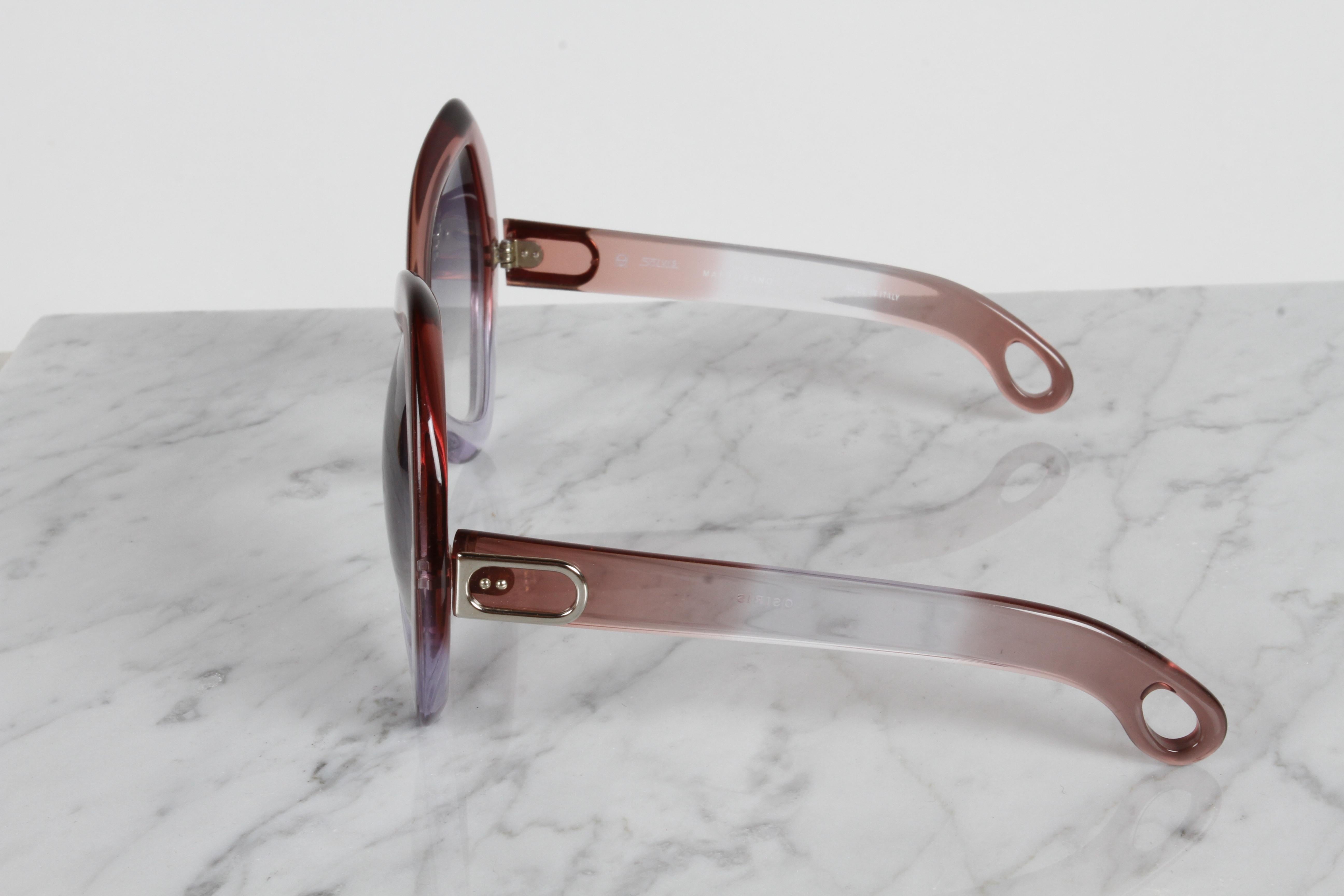 Vintage 70er Jahre Martuano - Italien Designer-Sonnenbrille für Damen in Übergröße mit Farbfaden in Übergröße im Angebot 3