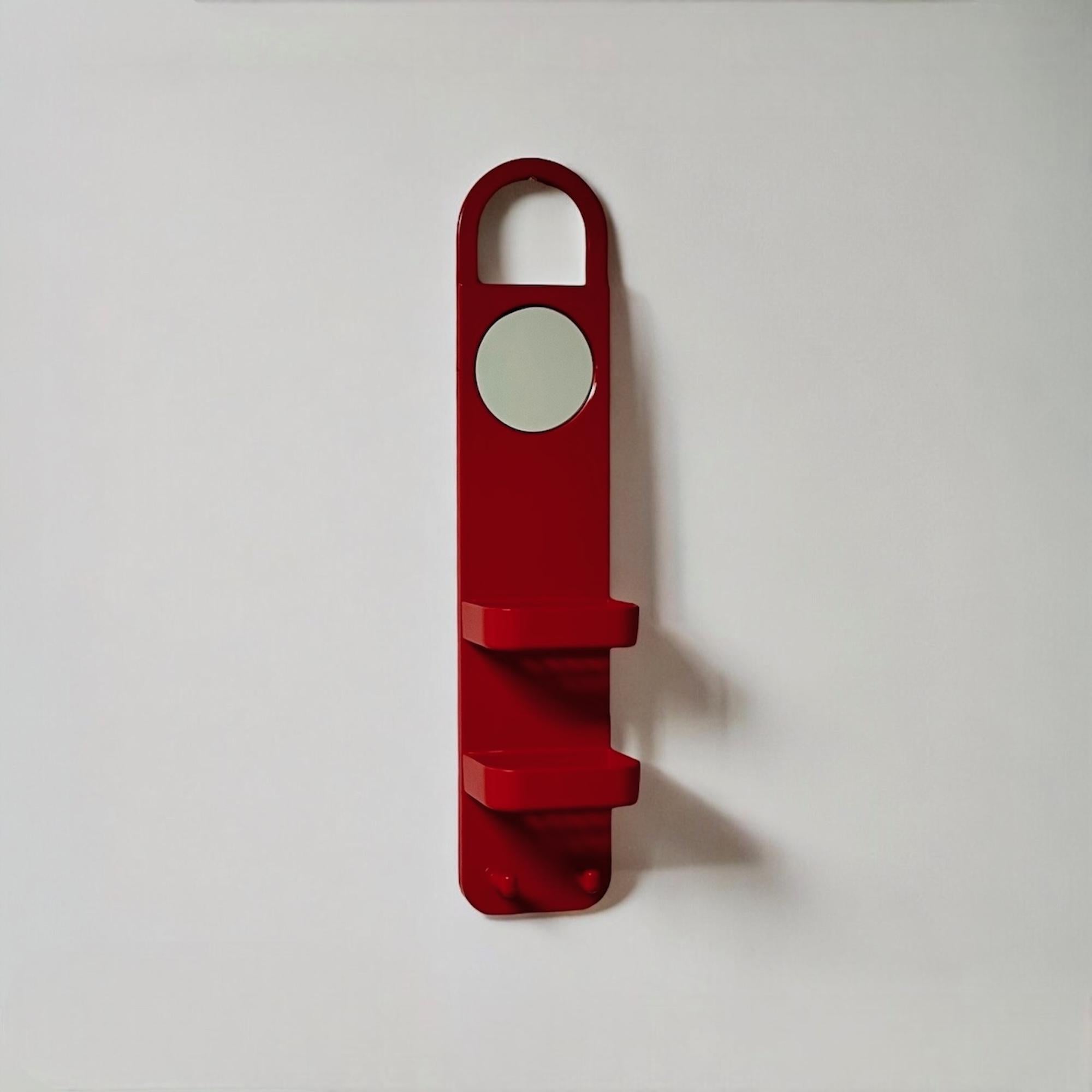 Elevate your bathroom decor with this striking Plastic Wall Organizer, a vintage gem from the 1970s designed by Makio Hasuike for Gedy. This mid-century modern wall unit combines functionality and Space Age design, making it an ideal addition to any