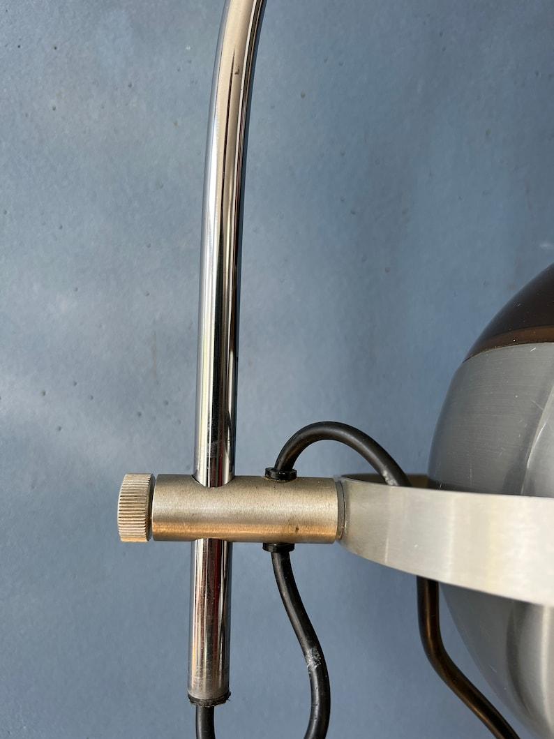 Vintage 70s Space Age Arc Wall Lamp 'Globe' by Dijkstra, 1970s For Sale 3