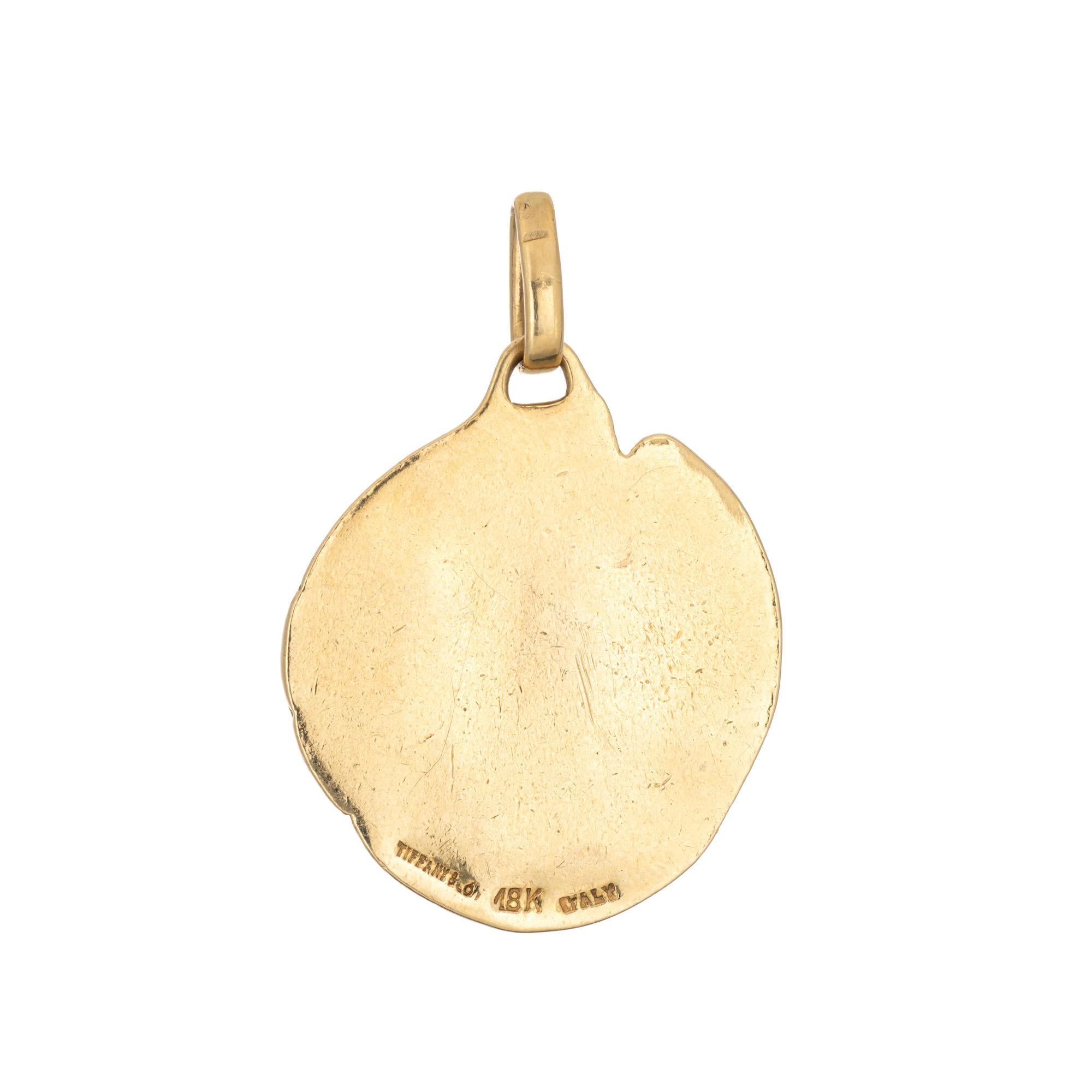 Finely detailed vintage Tiffany & Co pendant crafted in 18 karat yellow gold (circa 1970s).  

The vintage Tiffany pendant depicts the bust of Caesar, crafted in bright buttery 18k yellow gold. The pendant was made in Italy in the 70s and is a great