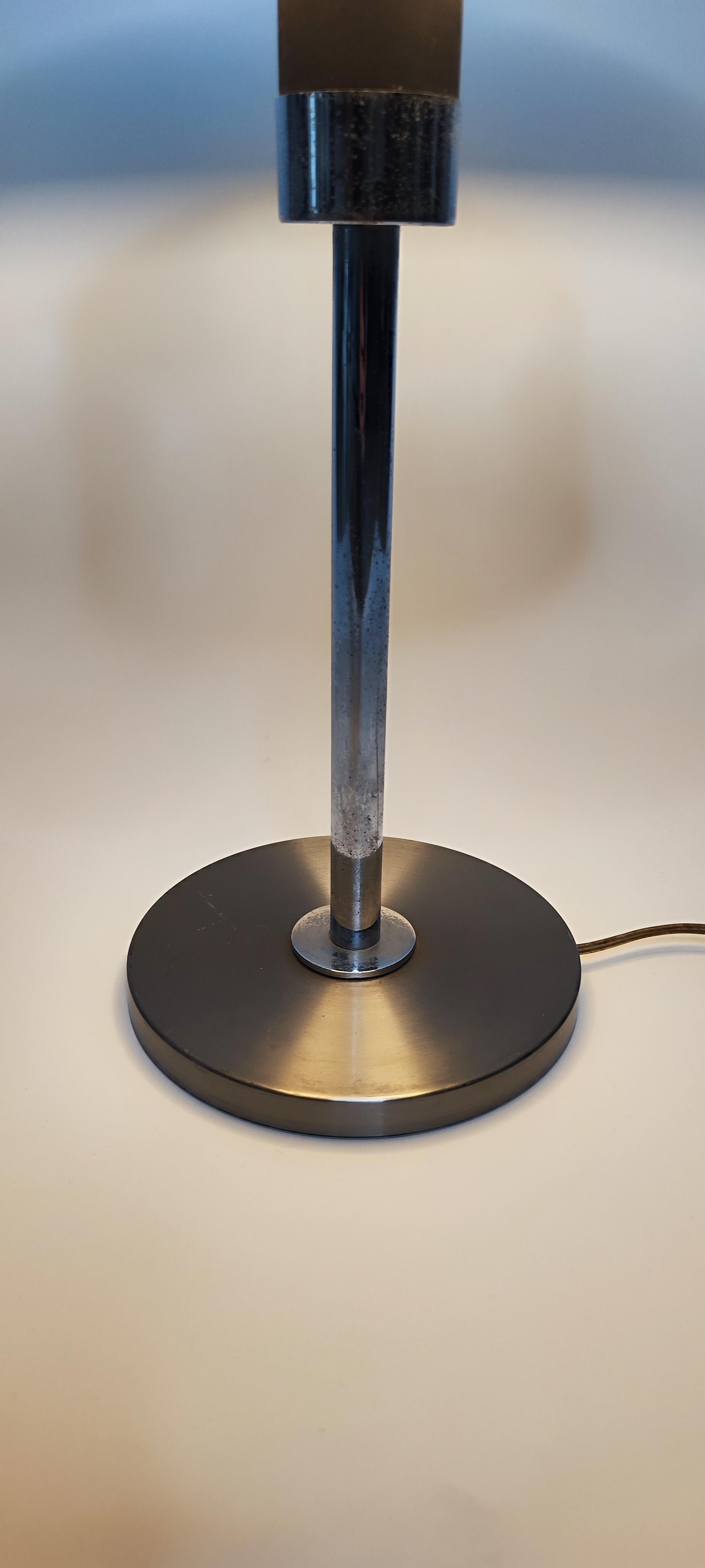 Vintage 70s two-tone aluminum table lamp - 1970 For Sale 2