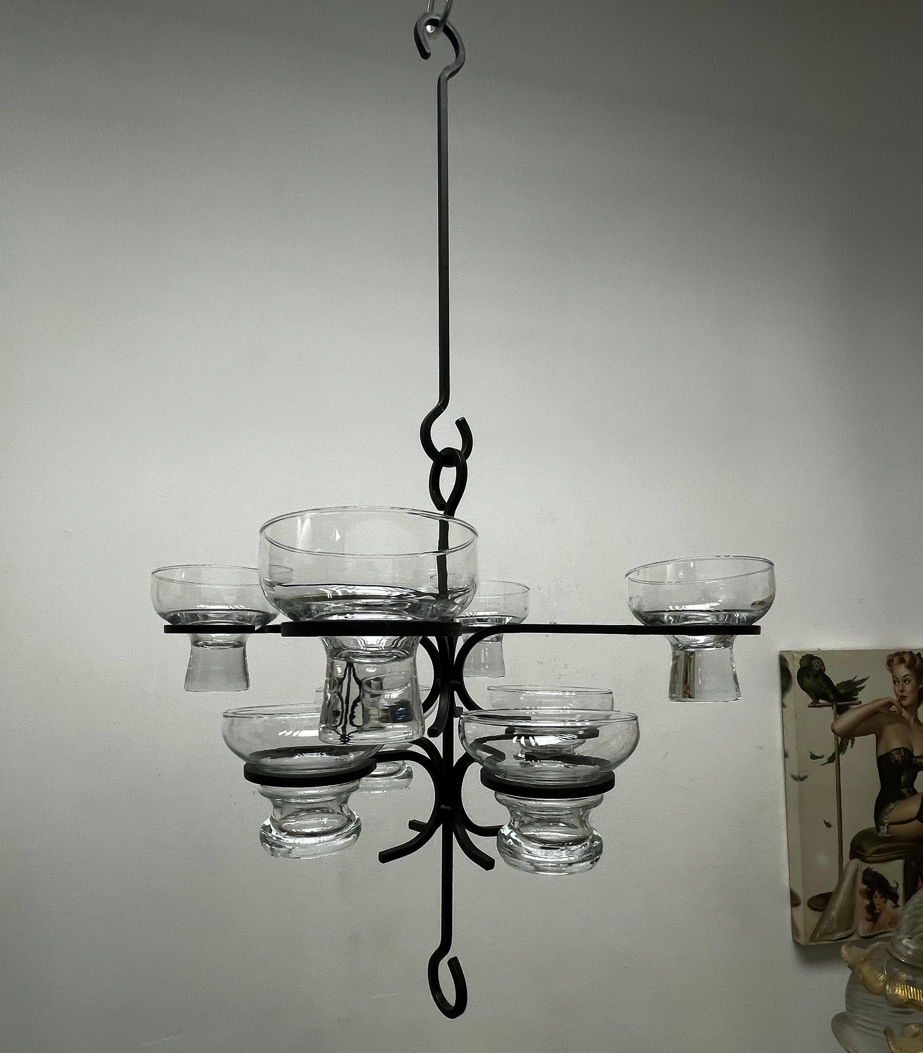 wrought iron candle chandelier