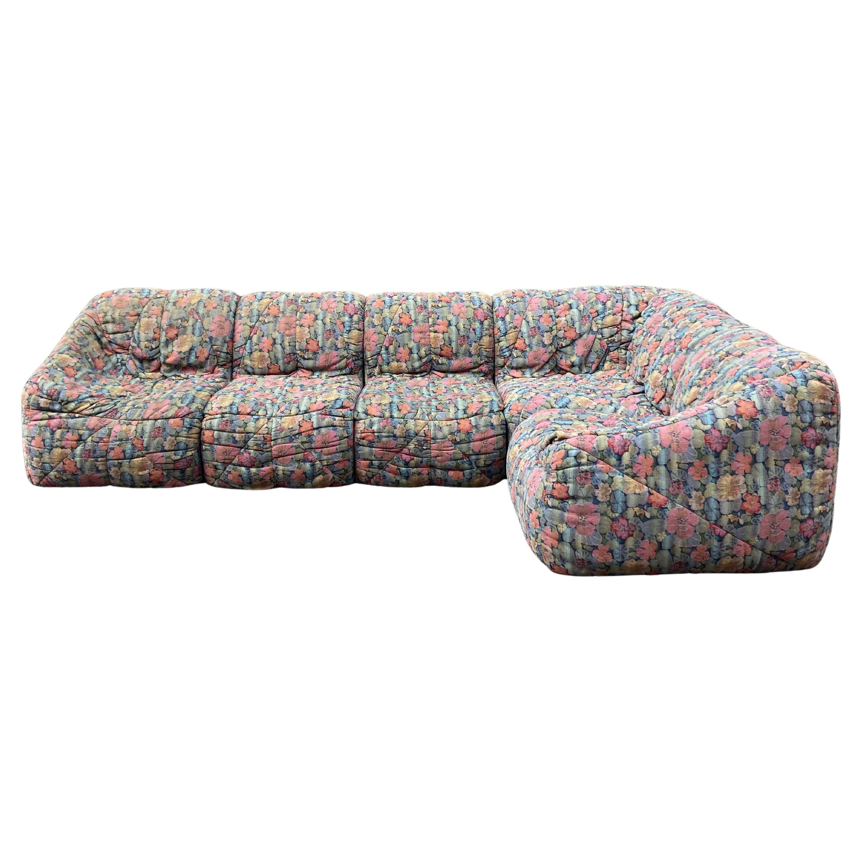 Vintage 70ties Togo Living Room Suite Modular Sectional Sofa For Sale