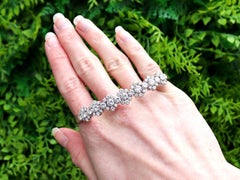 Vintage 7.15Ct Diamond and 18k White Gold Bracelet Circa 1970