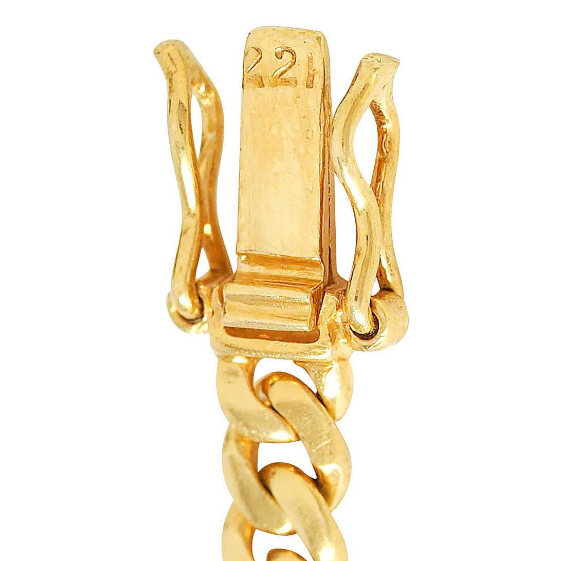 Vintage By 7,70 CTW Zaffiro Diamante Collana a goccia in oro giallo 22K 2