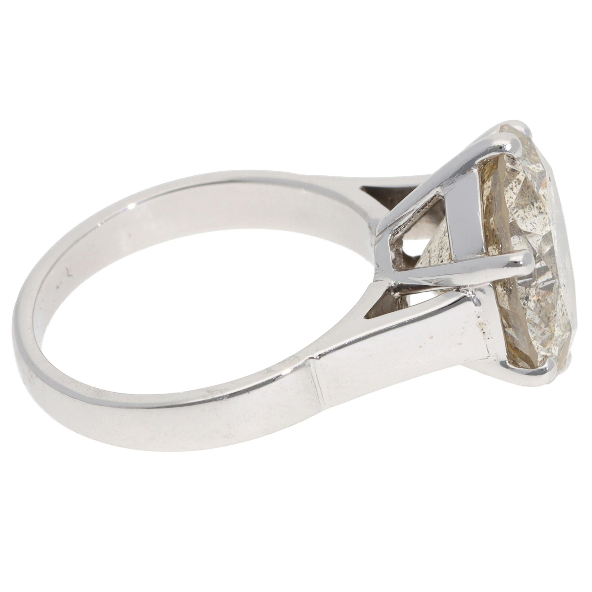 Vintage 7,95ct Diamant Solitär Ring in Weißgold (Moderne) im Angebot