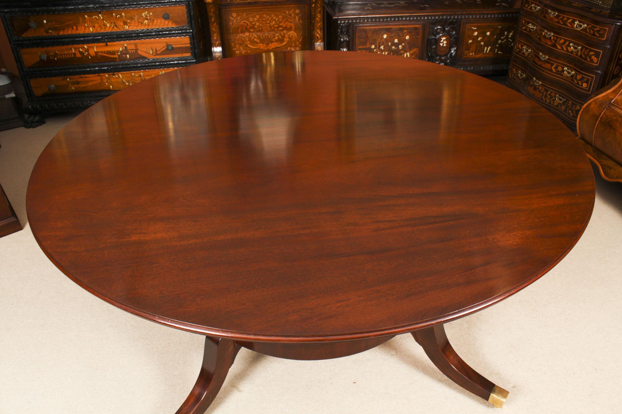 Mahogany Vintage Jupe Dining Table, Leaf Cabinet & 10 Chairs Mid 20th C