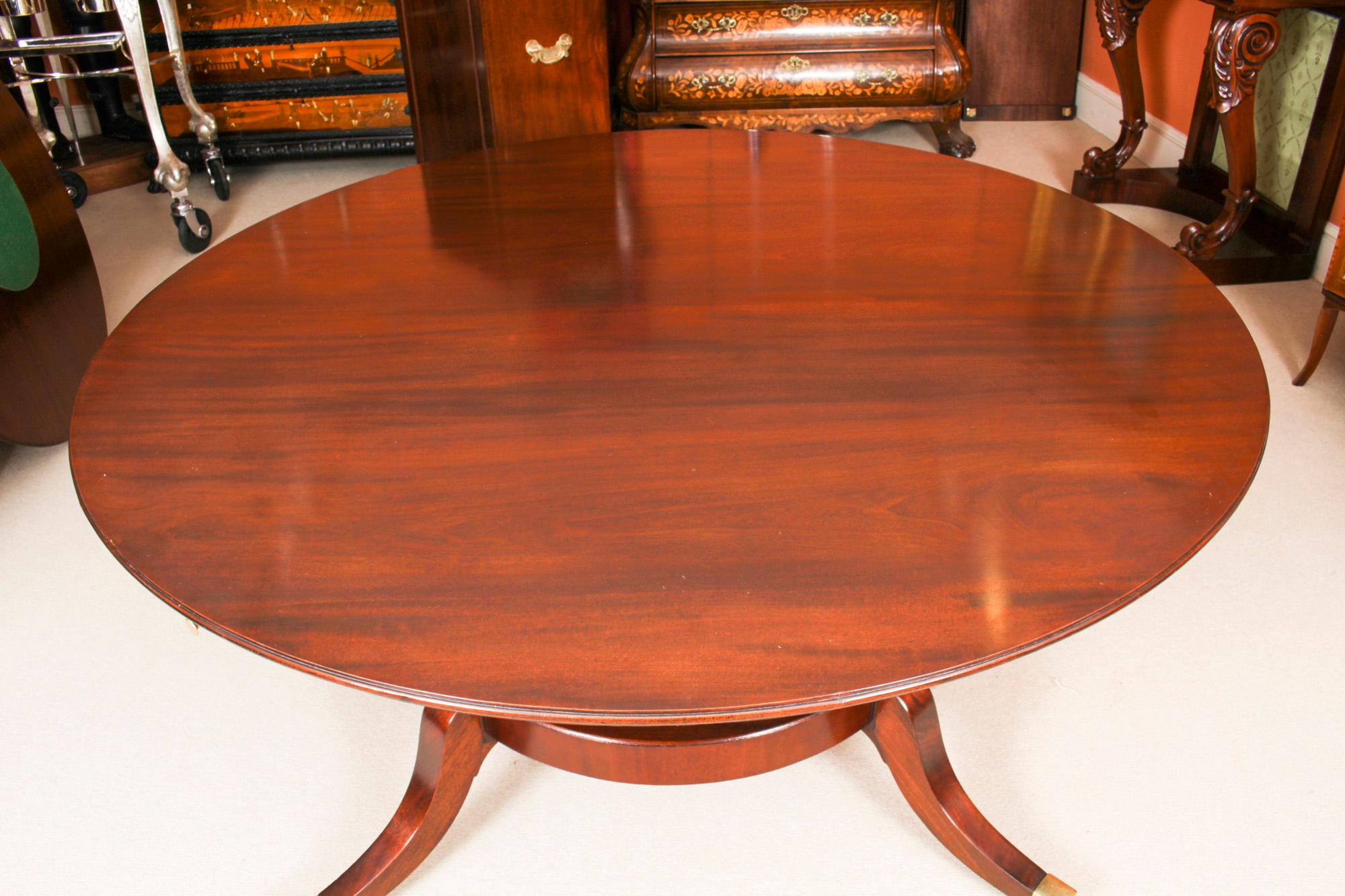 Vintage Mahogany Jupe Dining Table Lazy Susan & Leaf Cabinet Mid 20th C 7