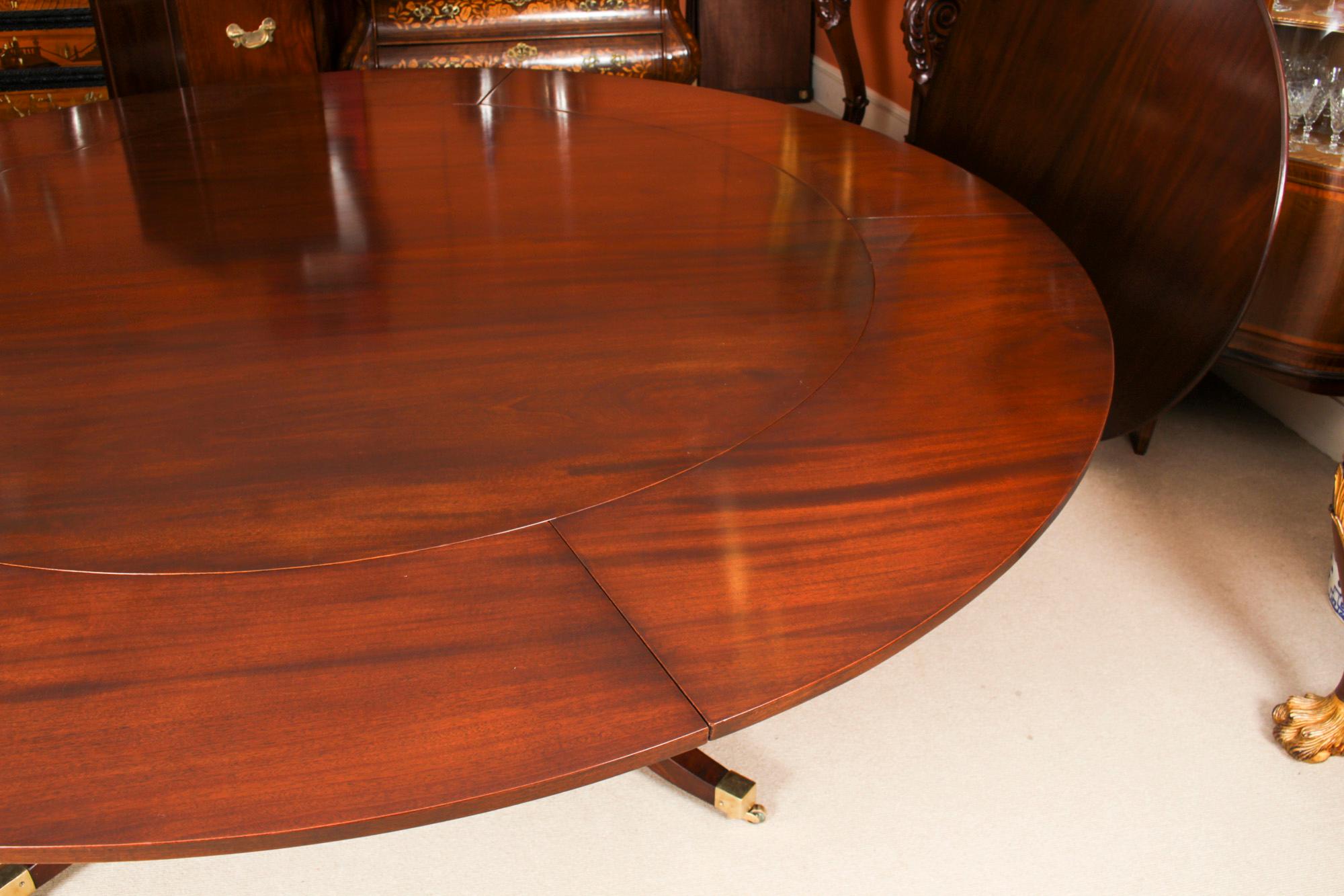 Vintage Mahogany Jupe Dining Table Lazy Susan & Leaf Cabinet Mid 20th C 9