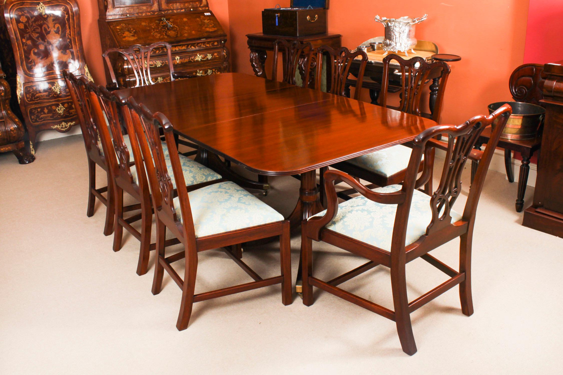 Néo-Régence Table de salle à manger vintage 7ft Regency Revive William Tillman 20ème siècle en vente