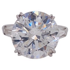 Anello vintage con tre pietre di platino e diamanti da 8 carati