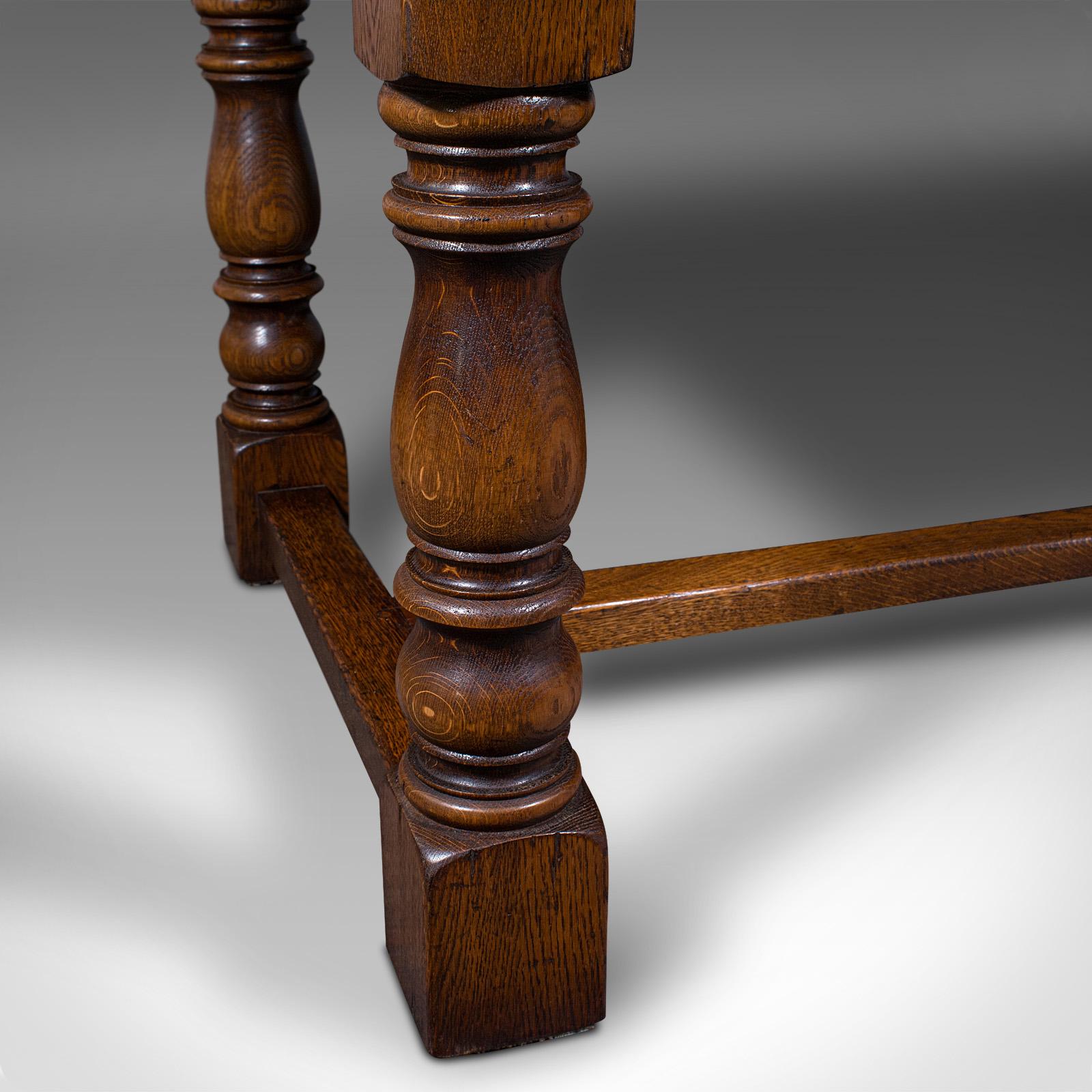 Vintage 8 Seat Country House Table, English, Oak, Refectory, Kitchen, Farmhouse For Sale 4