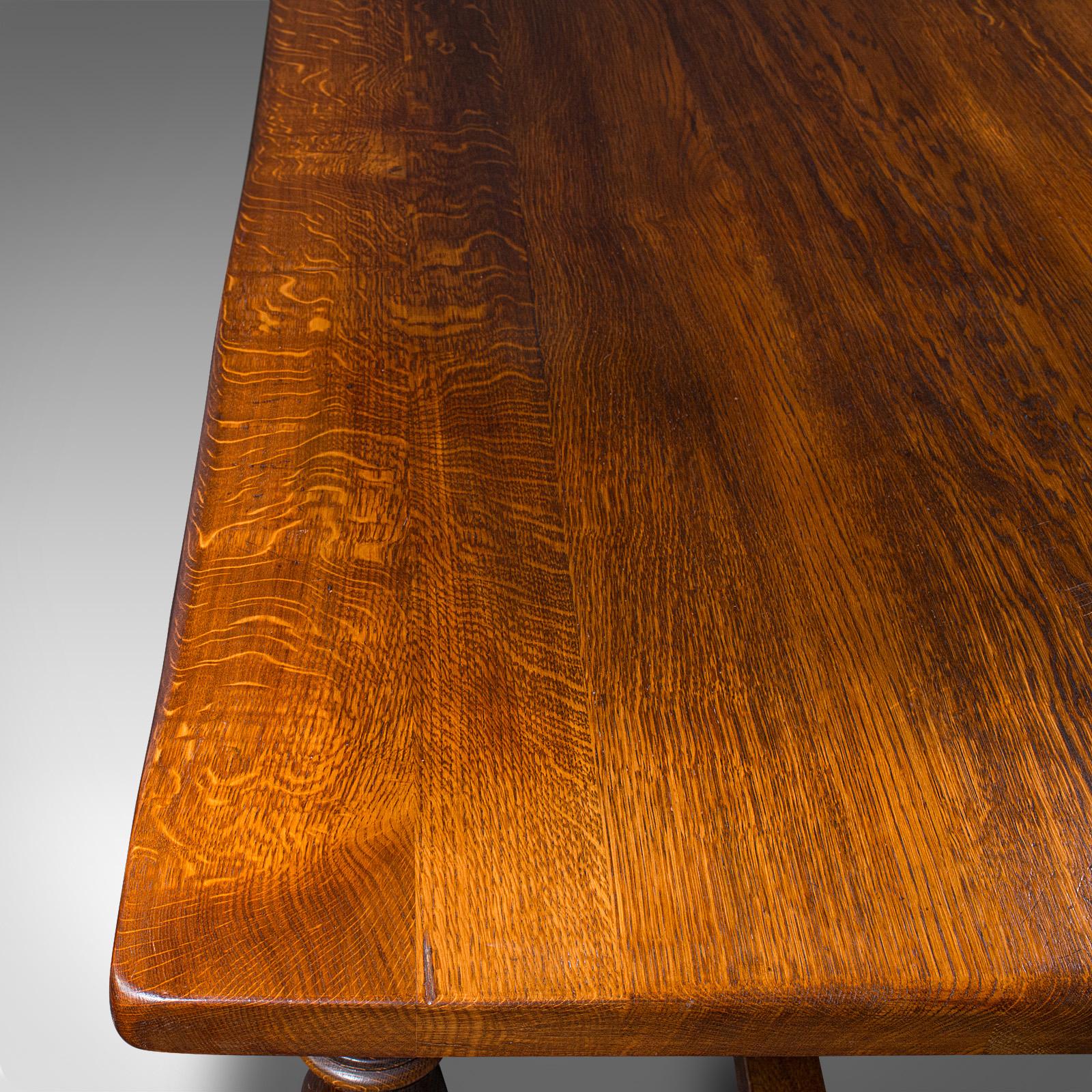 Vintage 8 Seat Country House Table, English, Oak, Refectory, Kitchen, Farmhouse For Sale 1