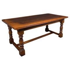 Vintage 8 Seat Country House Table, English, Oak, Refectory, Kitchen, Farmhouse