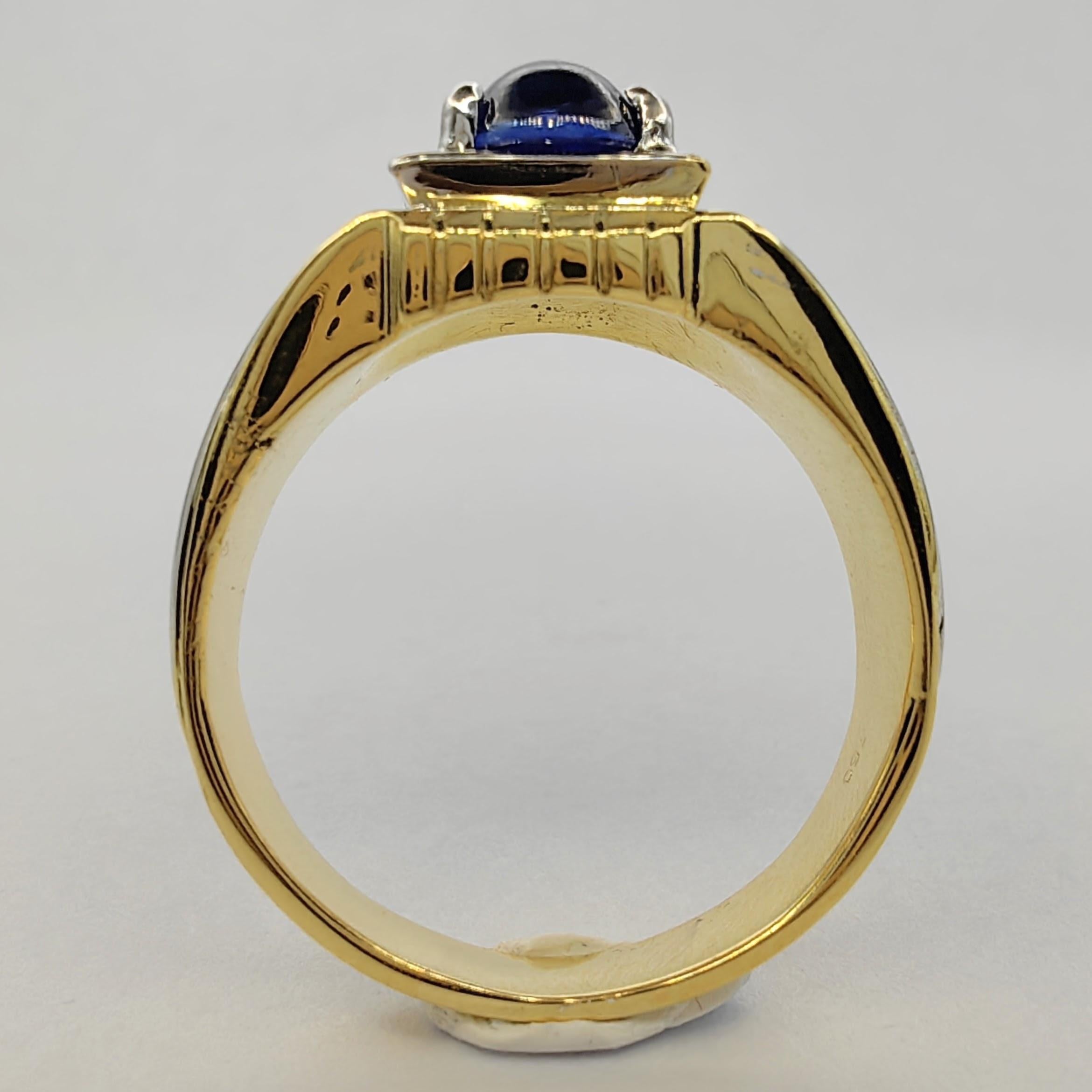 blue sapphire ring design for men
