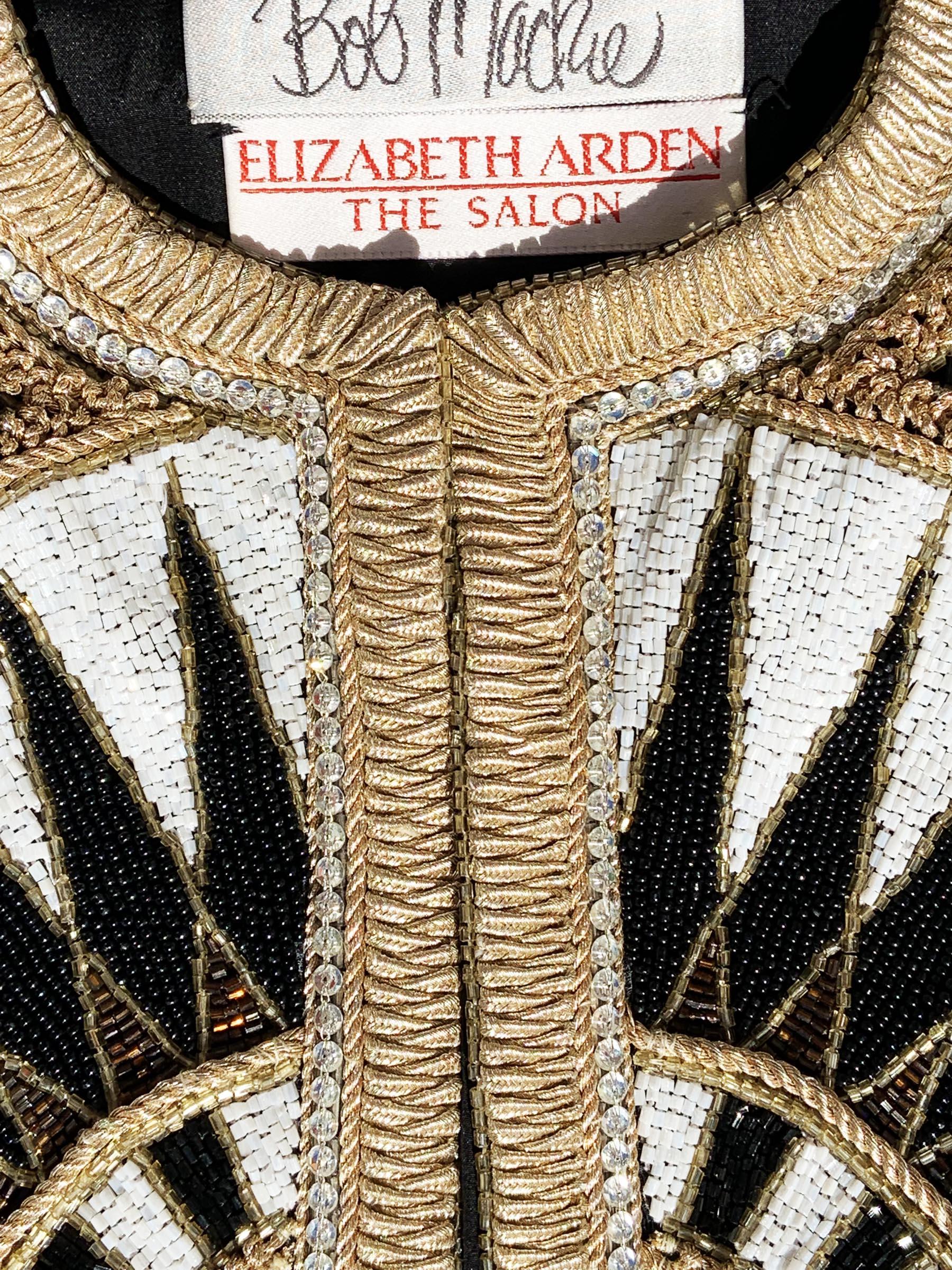 Vintage 80's Bob Mackie Fully Beaded Bolero Jacket size Small NEW For Sale 10