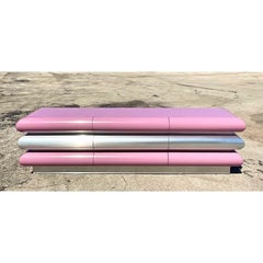 Vintage 80s Bubble Front Laminate Dresser After Springer