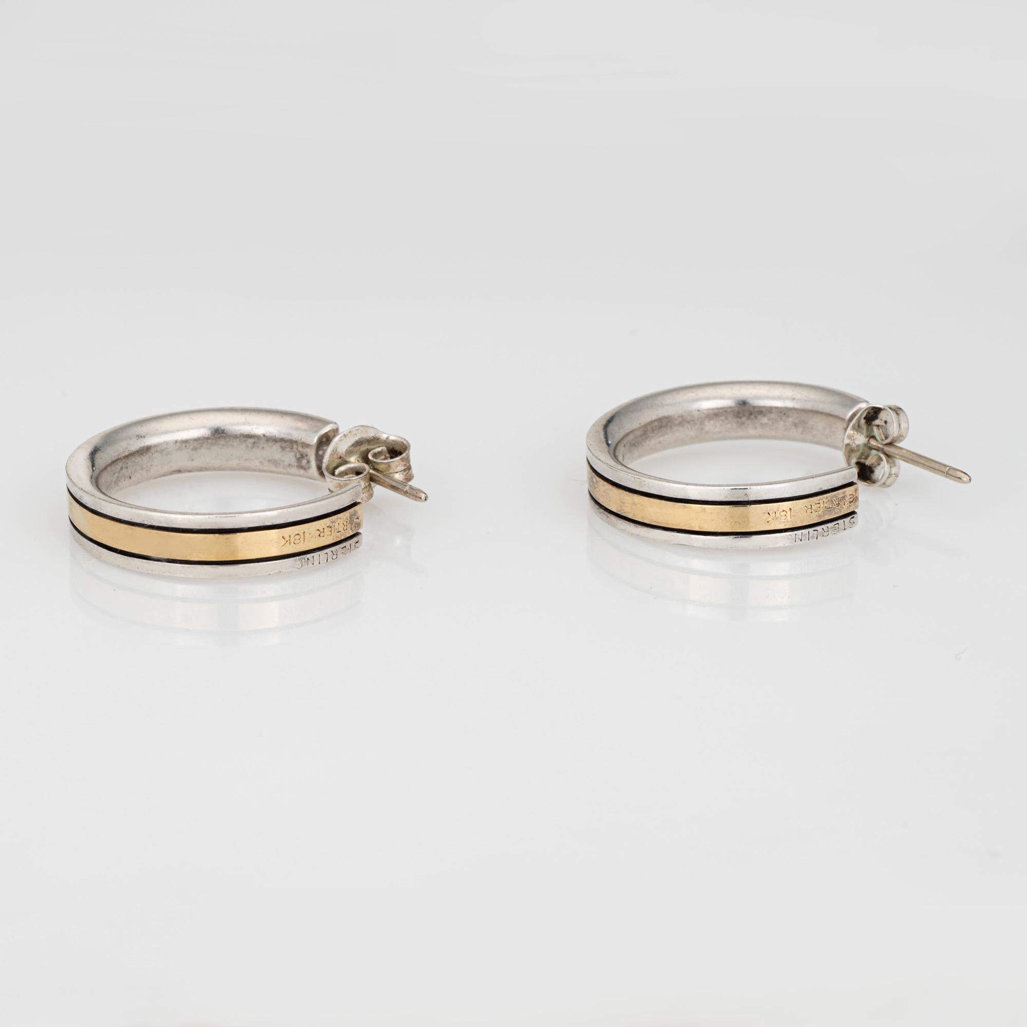 Vintage 80s Cartier Hoop Earrings 3/4