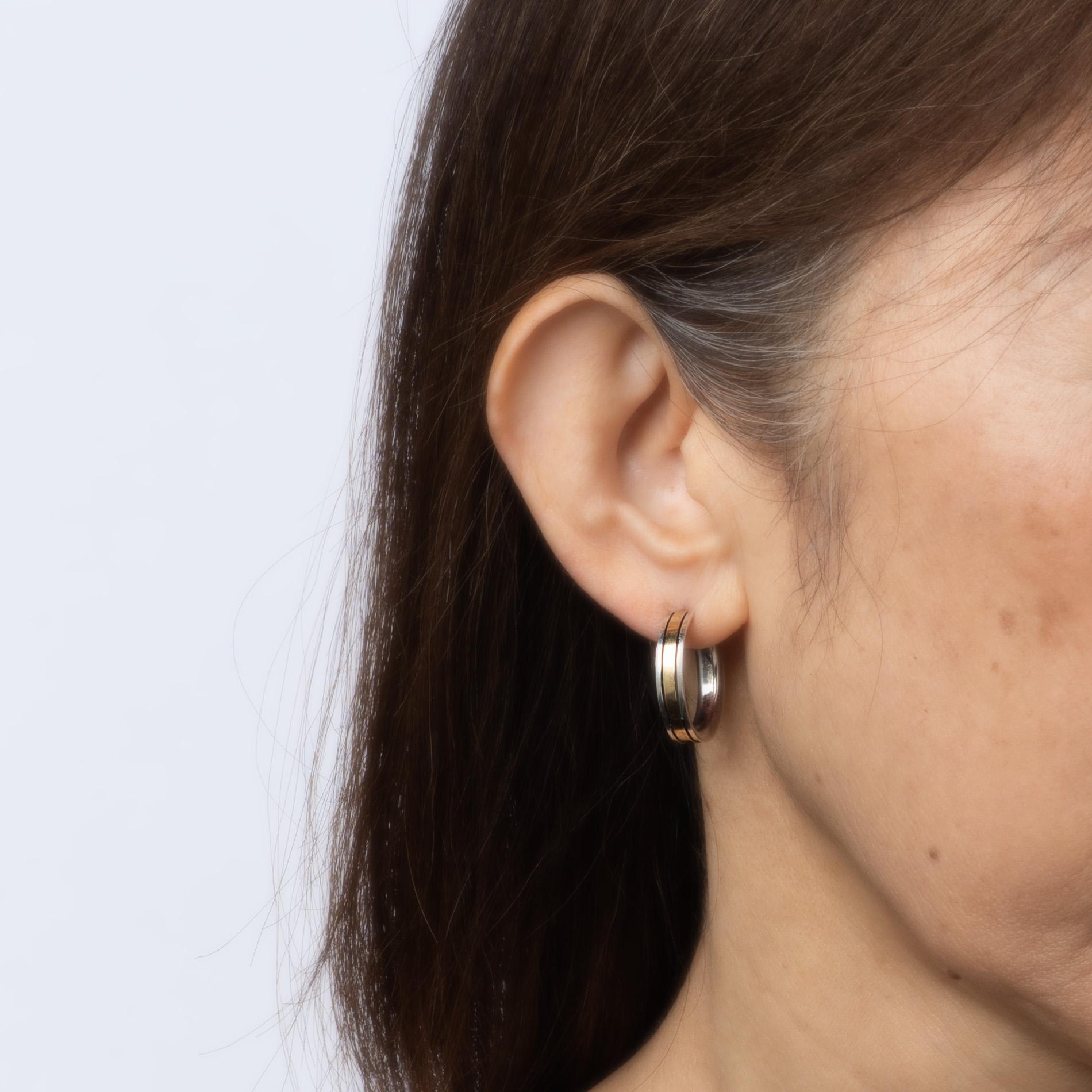  Vintage 80s Cartier Hoop Earrings 3/4