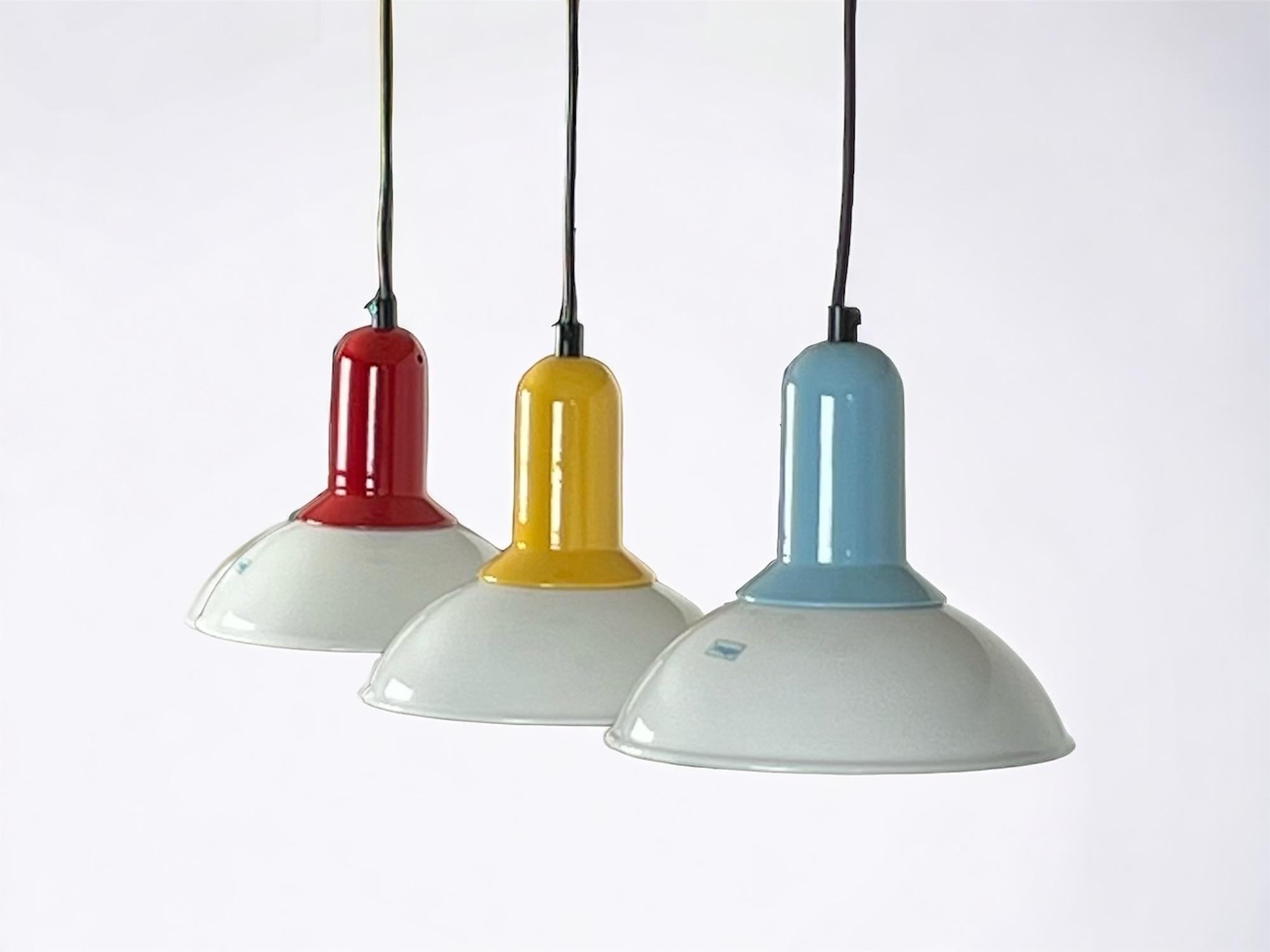 Vintage 80s Ceramic Lamps Set von Imago Italy - New Old Stock mit leuchtenden Farbtönen (Keramik) im Angebot