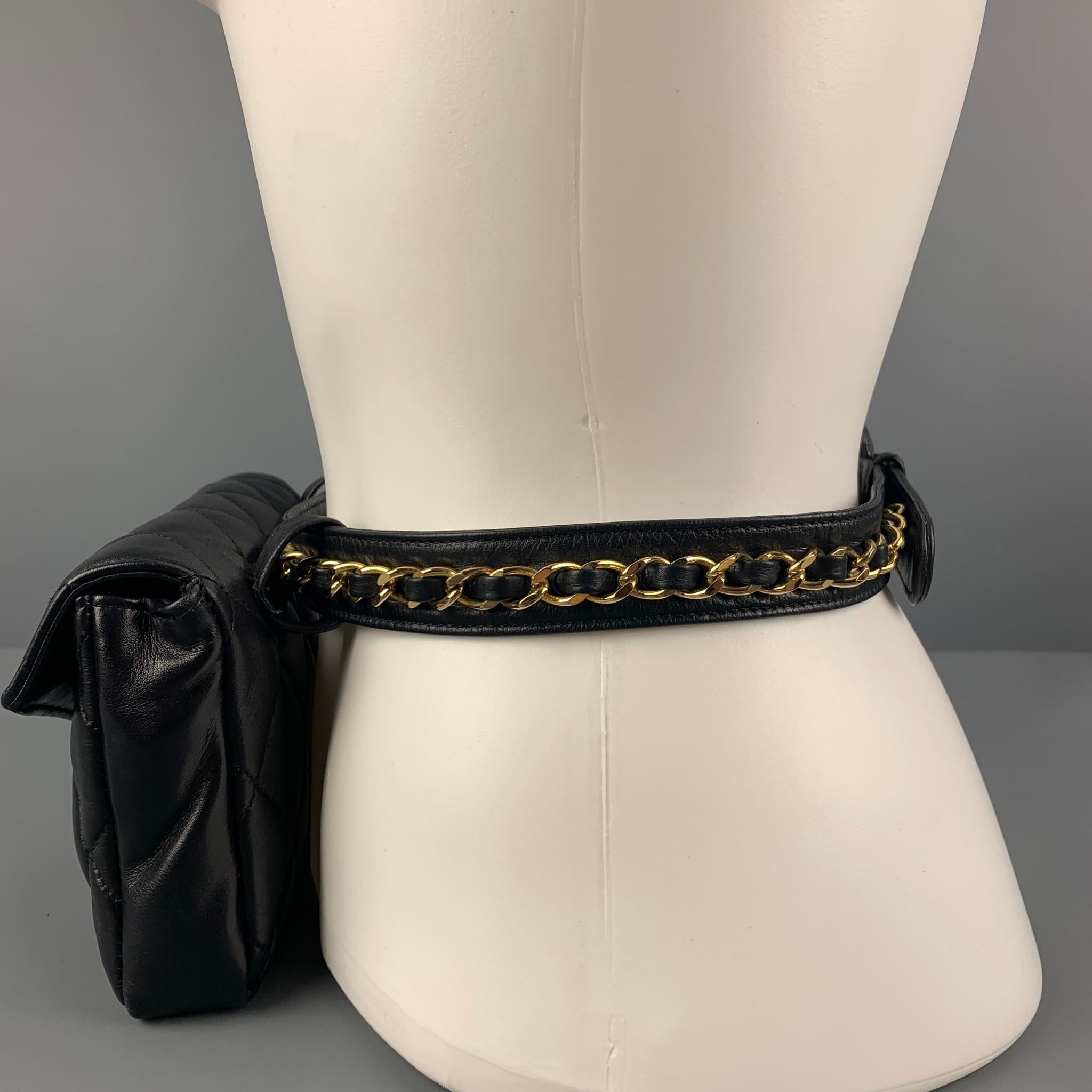chanel quilted waist bag