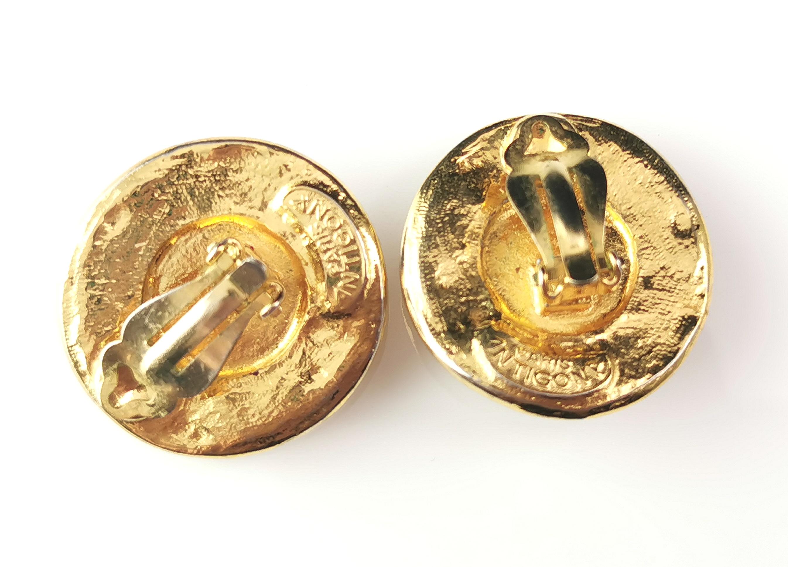 80s gold earrings