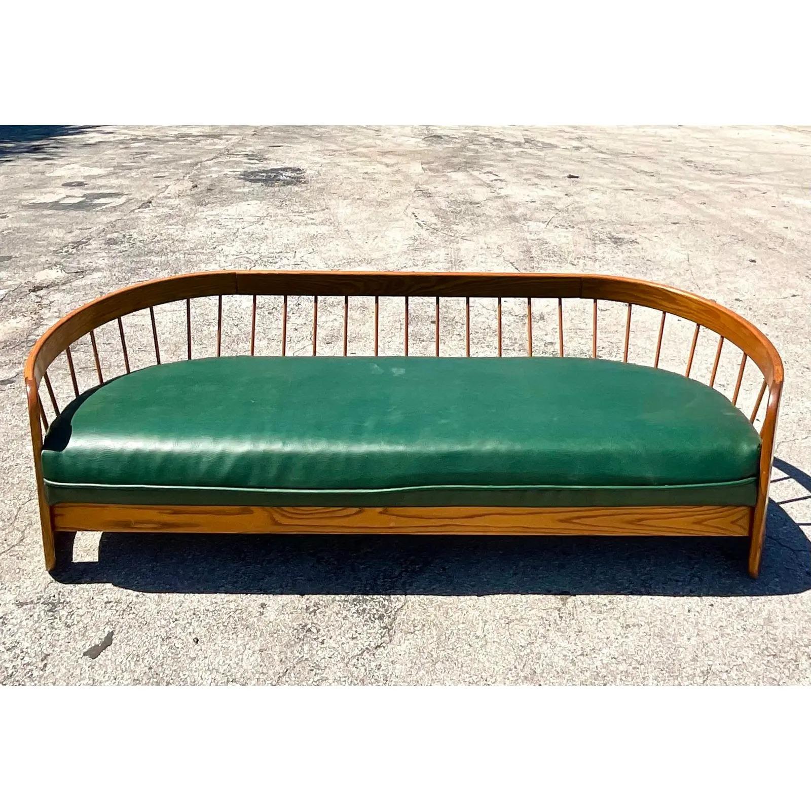 80s wooden couch