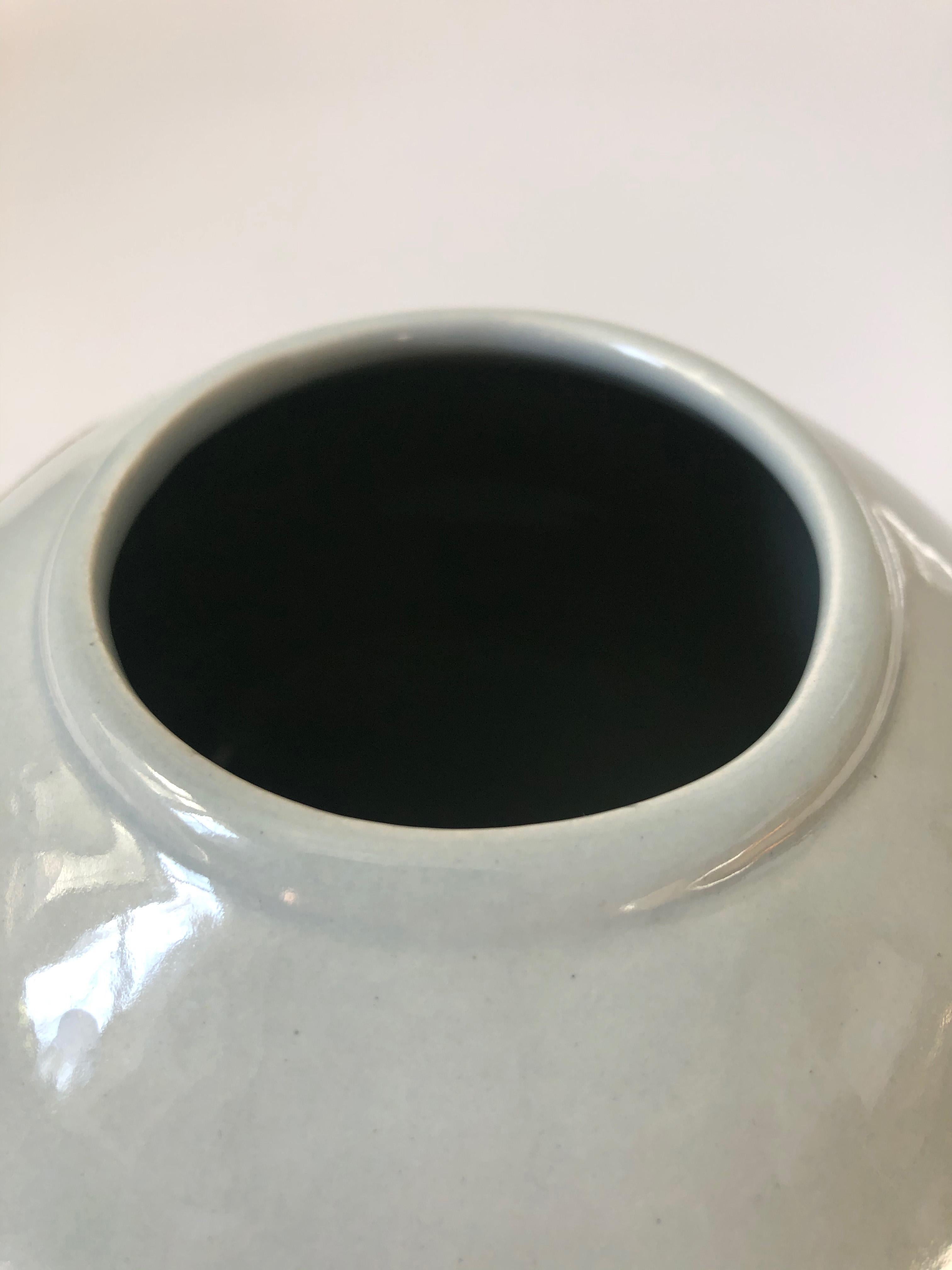 Vintage 80s Modern Gray Sphere Vase 1