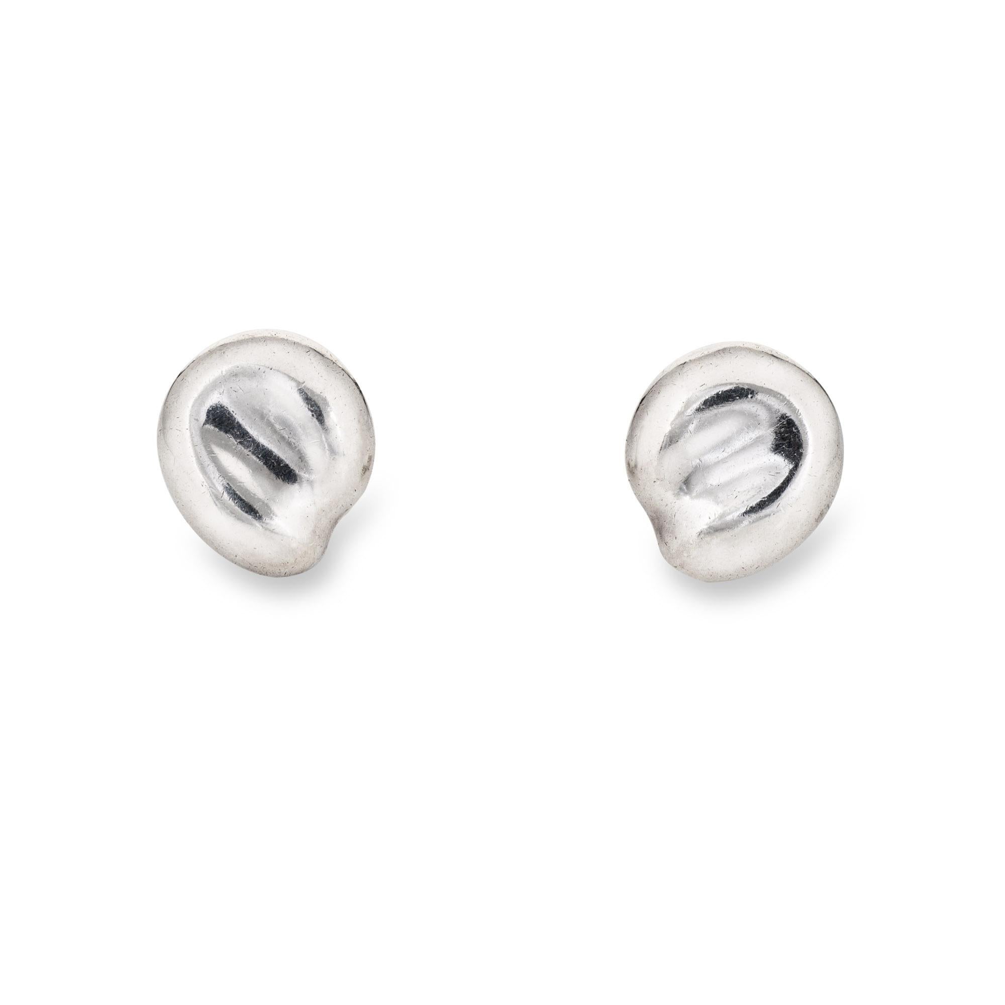 tiffany silver bean earrings