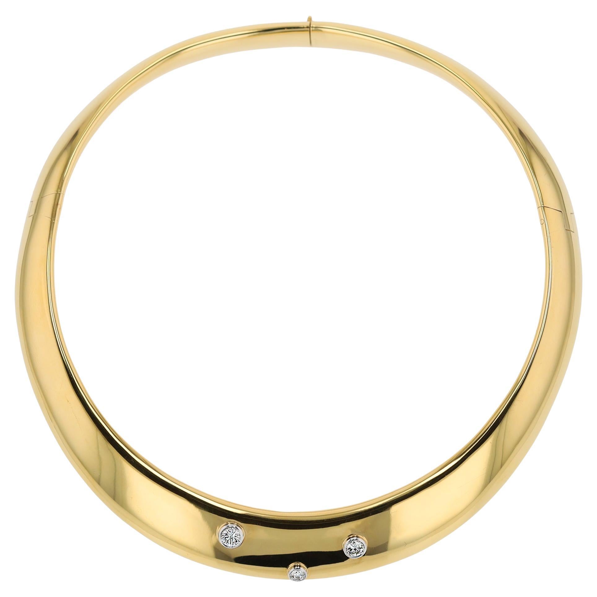 Vintage 80
s Tiffany 
Co Paloma Picasso Diamond 18k Golding Co. Halskette im Angebot