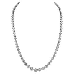 81 Carat Vintage Diamond Riviere Necklace