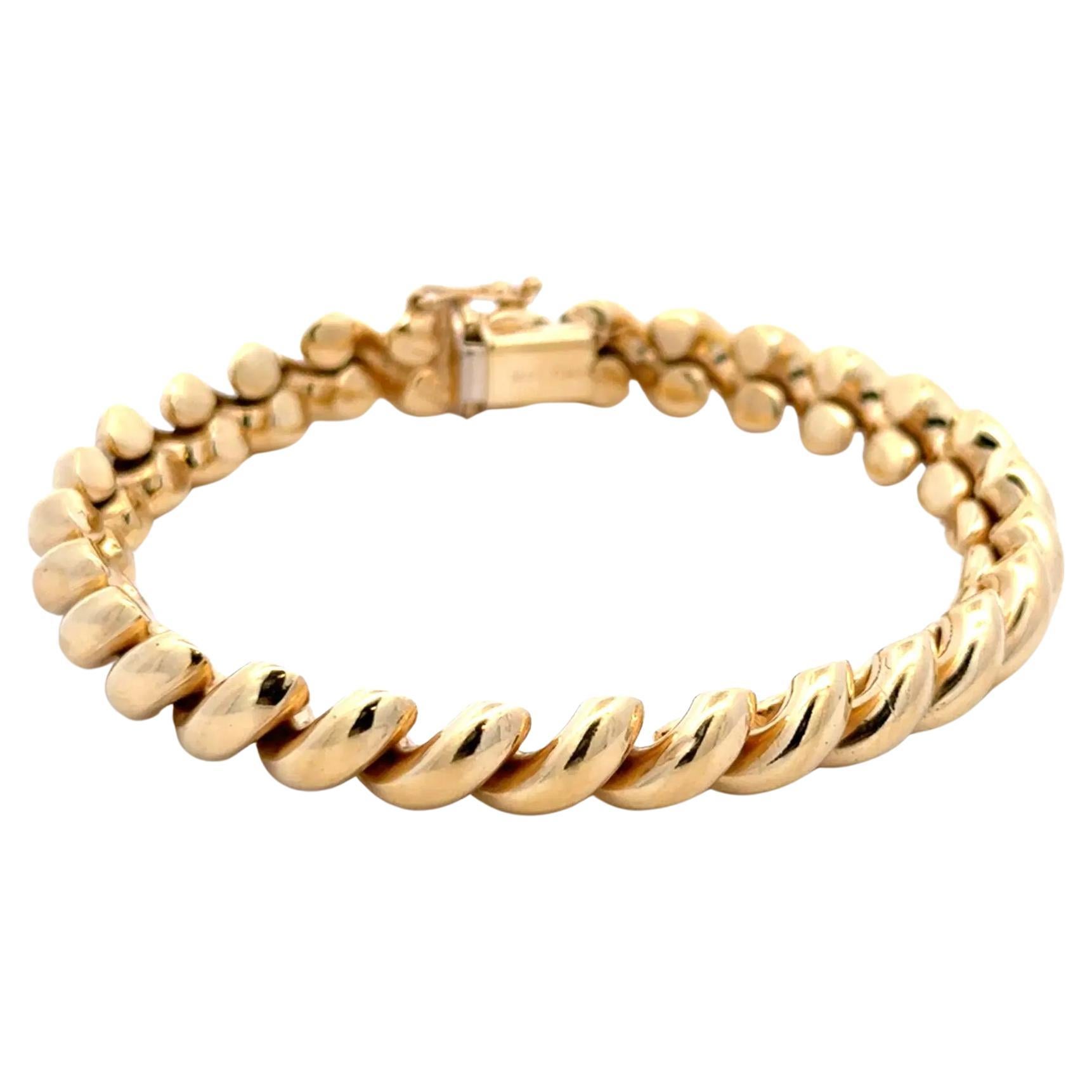 Vintage 8.10mm Gold Link Bracelet