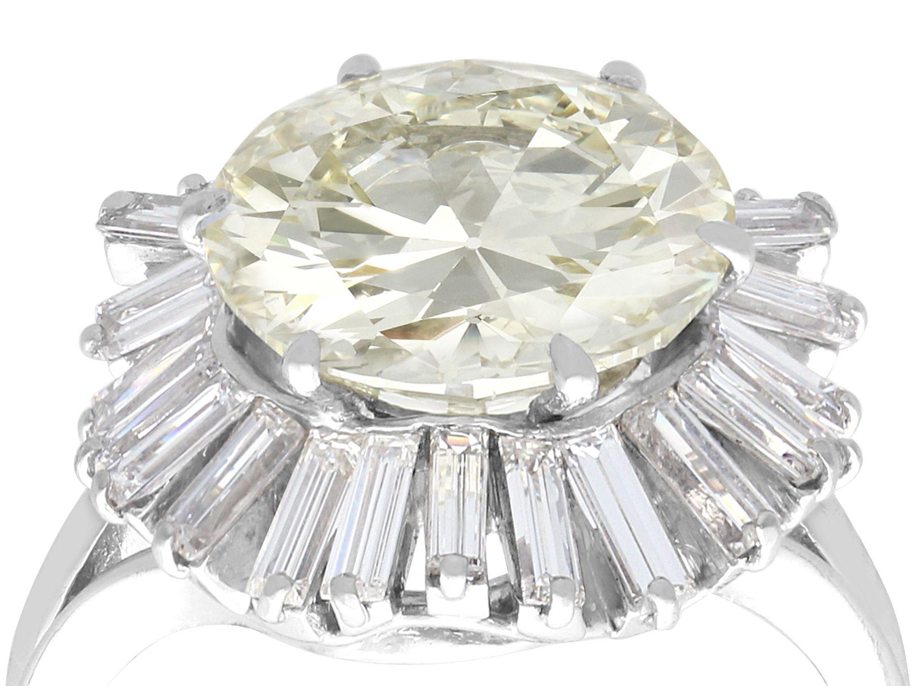 Vintage-Ring aus Platin mit 8,24 Karat Diamant und Platin von Boucheron (Rundschliff) im Angebot